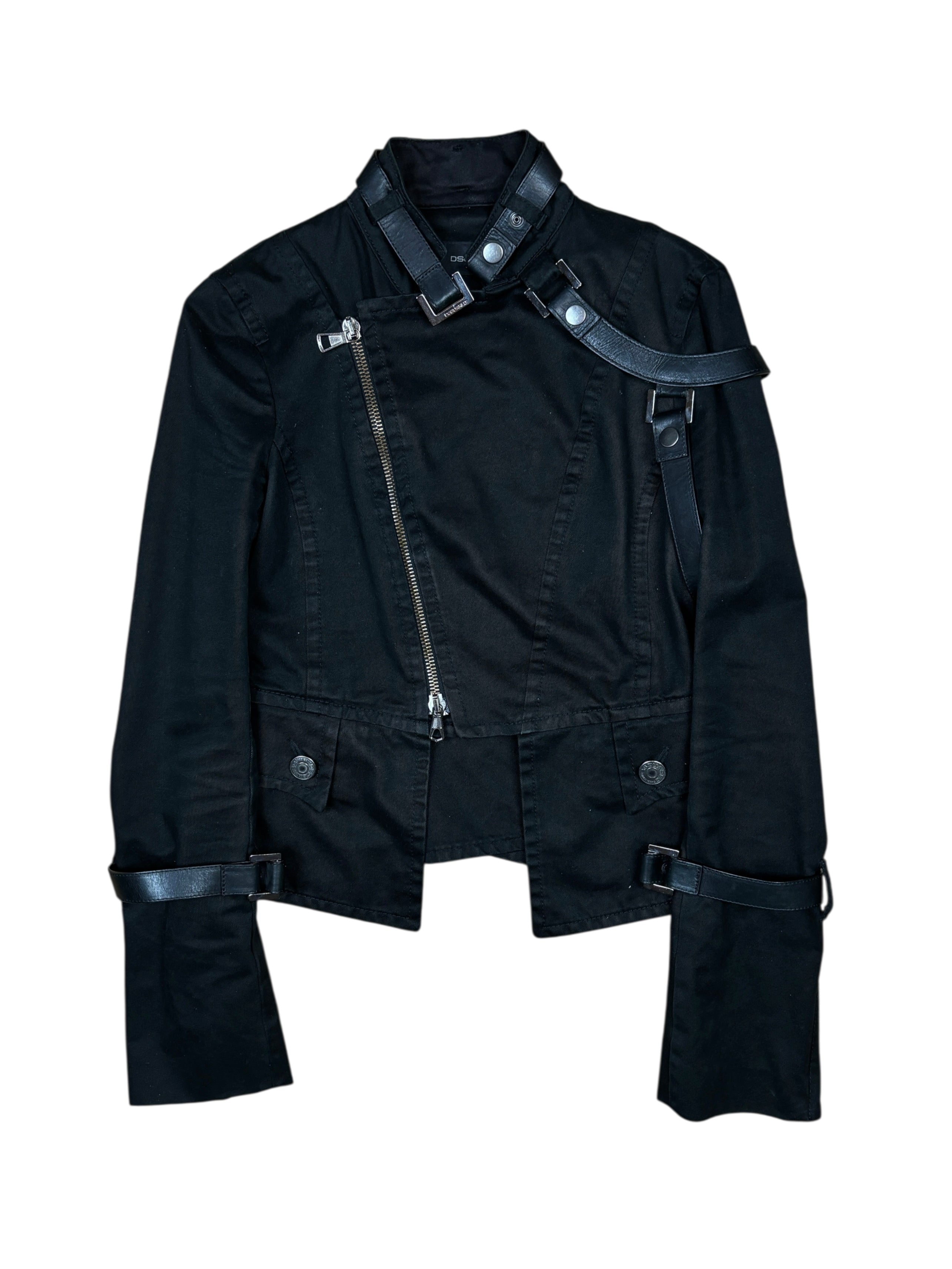 AW2003 Dsquared Runway Leather Harness Bondage Jacket