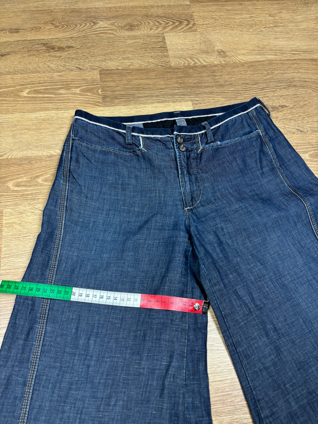 2000s Marithé François Girbaud Wide Leg Denim Trousers