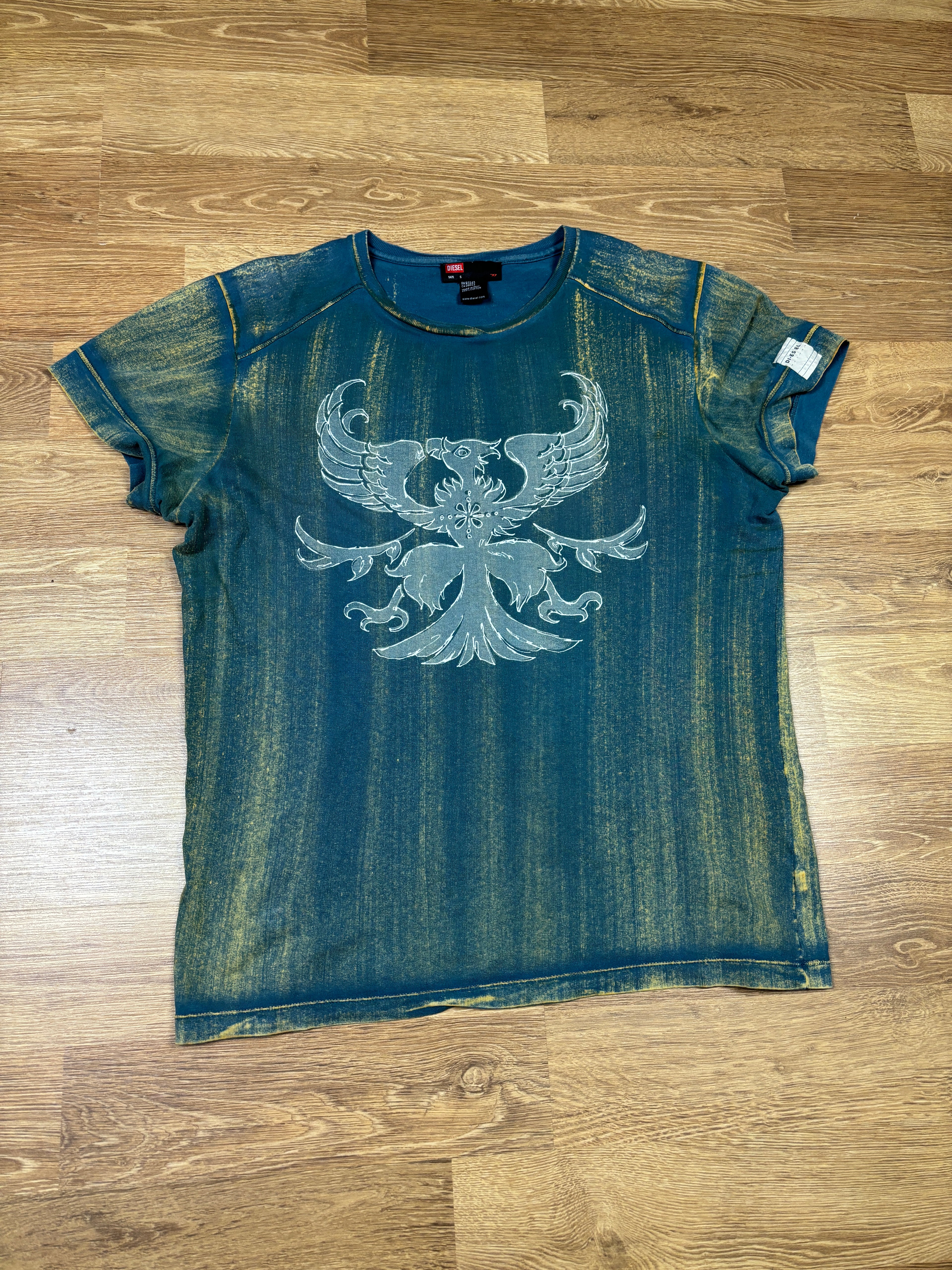 Diesel 2000s Distressed Eagle Graphic T-Shirt