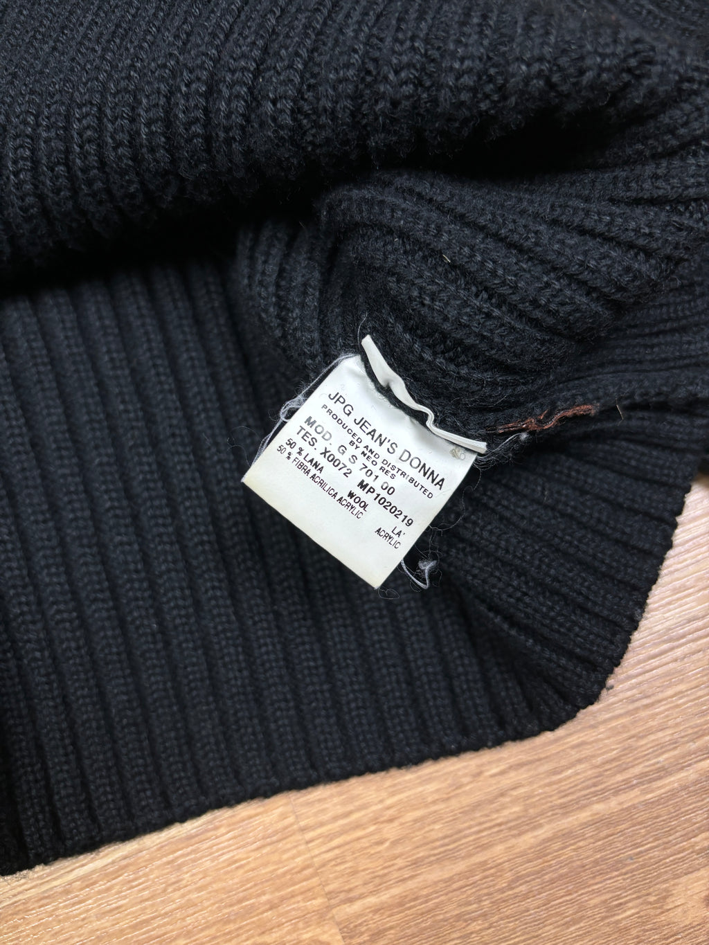 2000s Jean Paul Gaultier Cropped Ribbed Turtleneck Knit