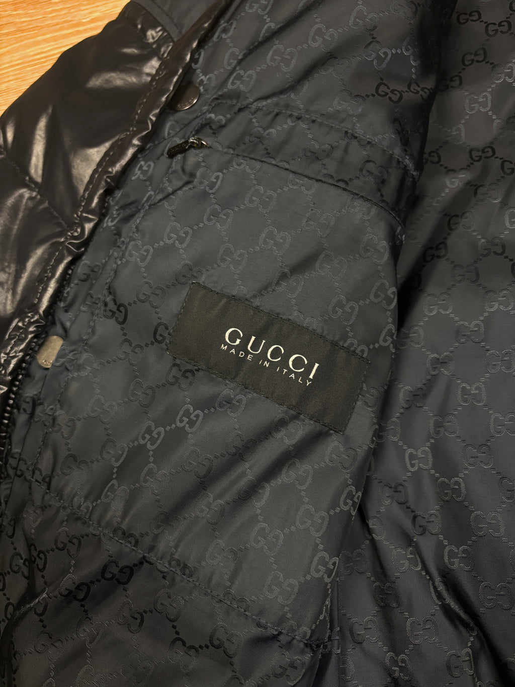 Gucci GG Monogram Lined Puffer Jacket