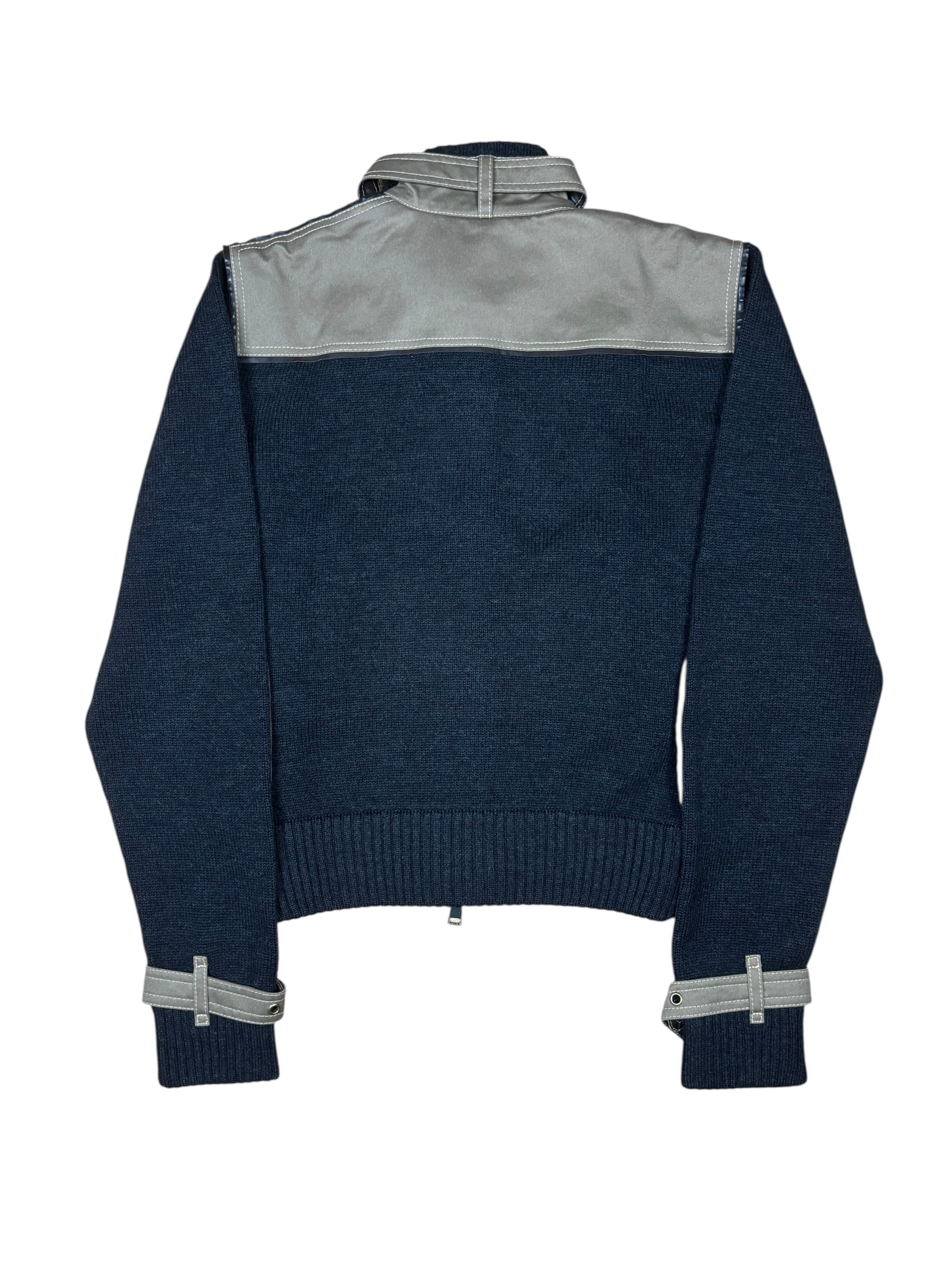 Dsquared2 AW2004 Wool Knit Paneled Zip Up