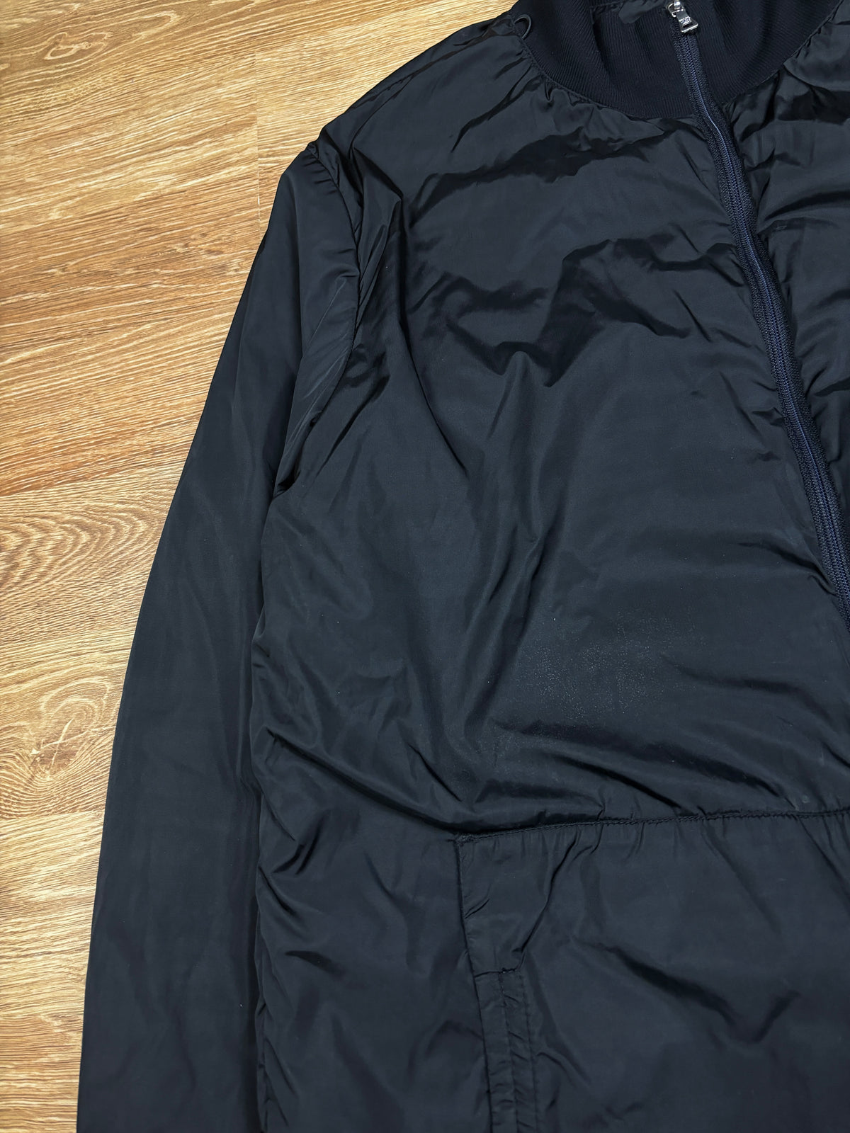 2000s Prada Linea Rossa Black Nylon Jacket