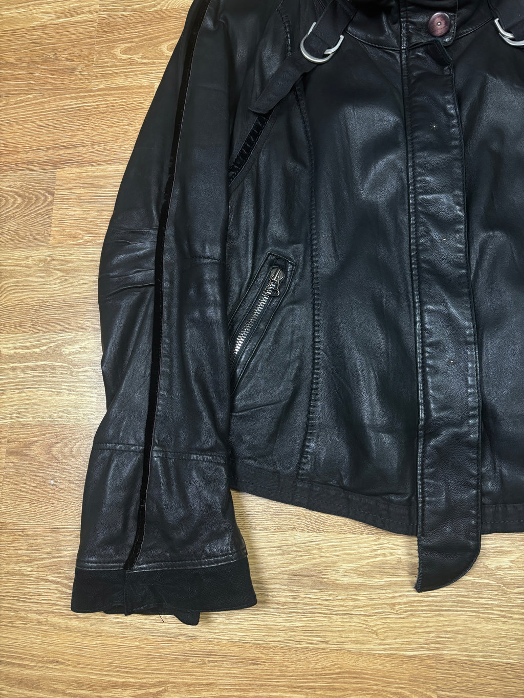 2000s Marithé + François Girbaud Lamb Leather Bondage Jacket