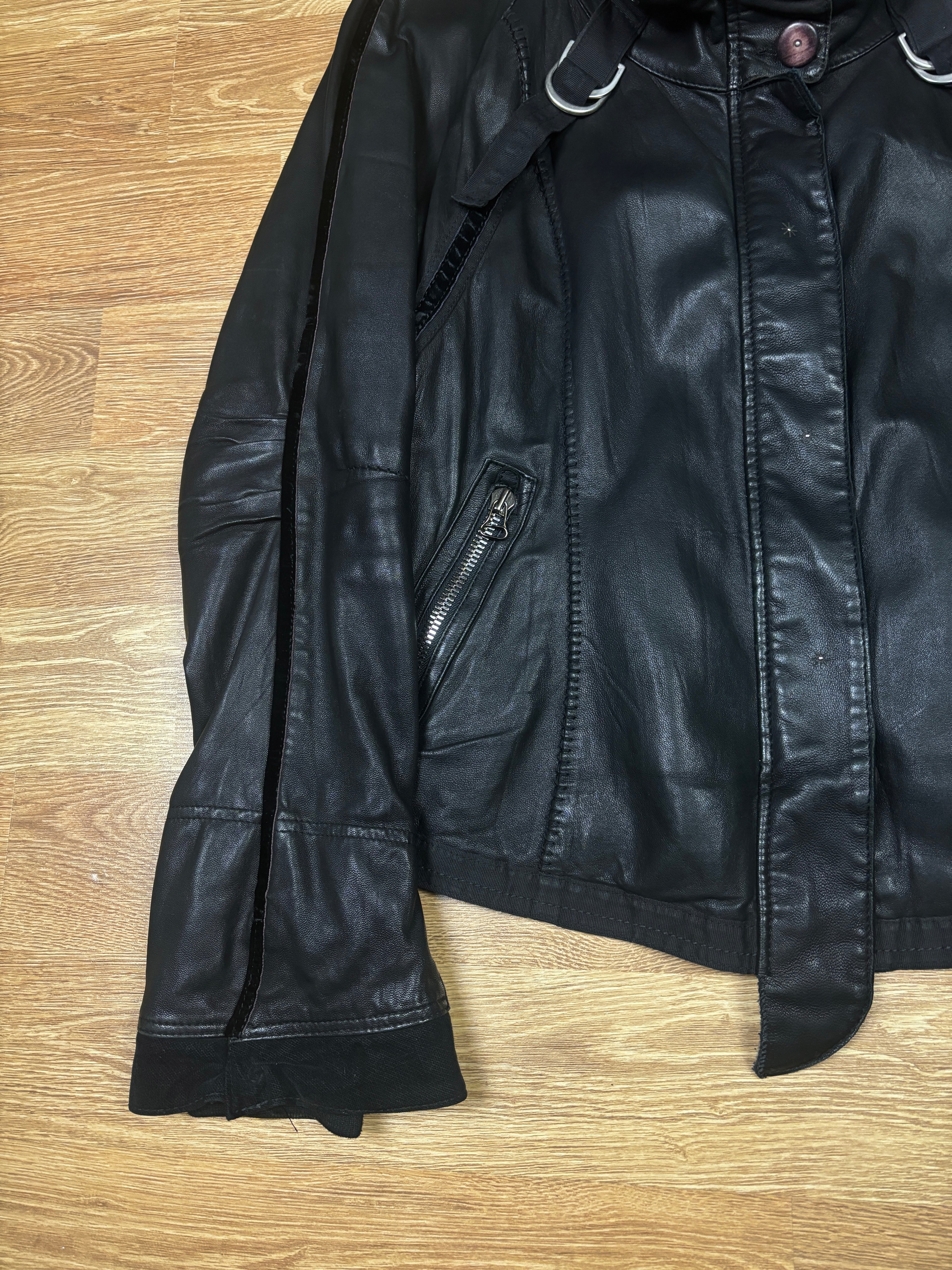 2000s Marithé + François Girbaud Lamb Leather Bondage Jacket