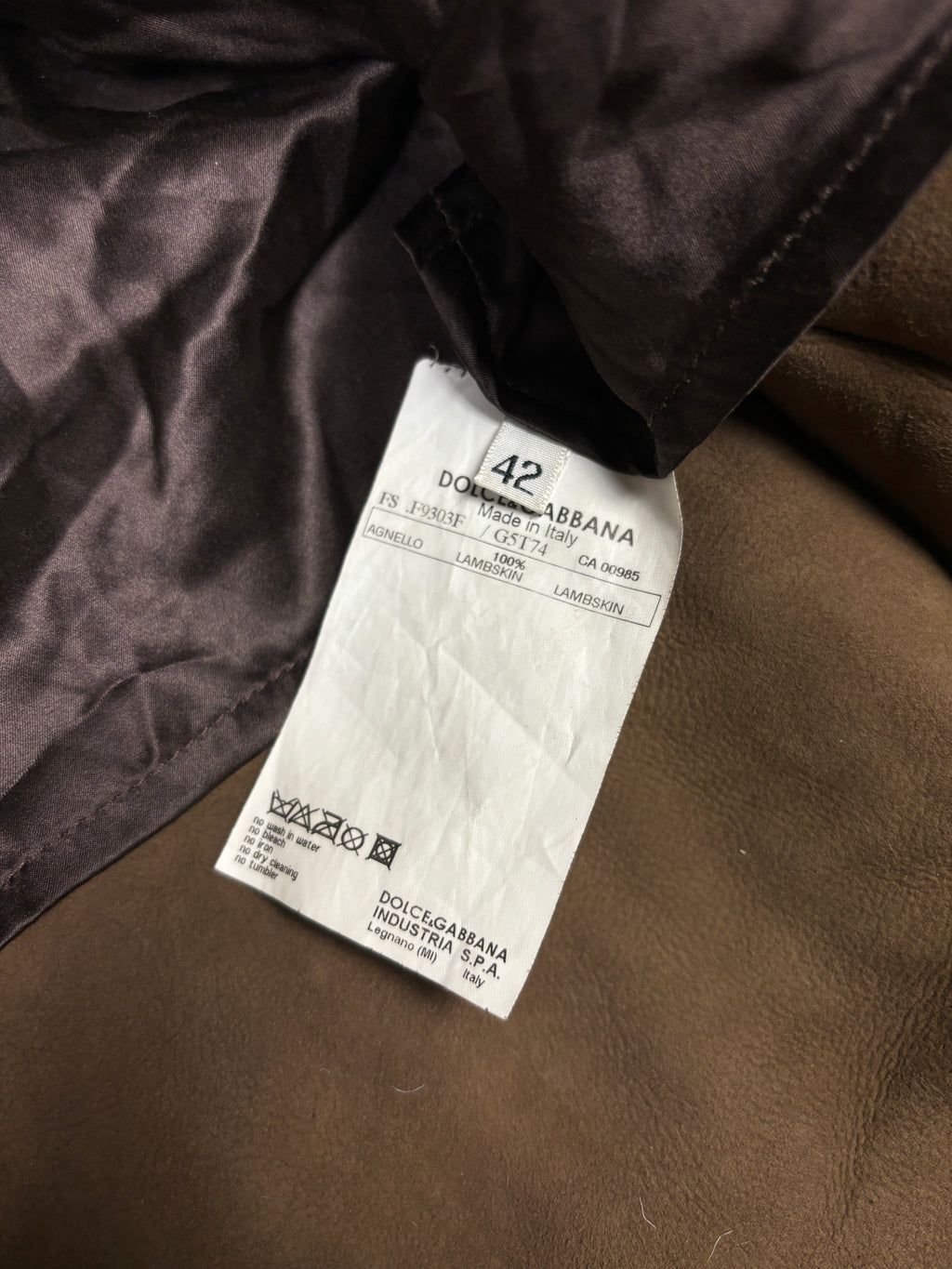 Dolce & Gabbana Lamb Leather Shearling Jacket