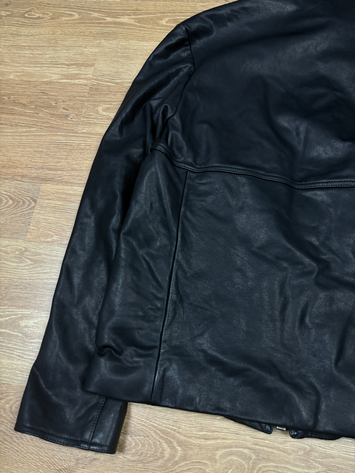 Balenciaga AW2010 Black Leather Double Zip Jacket