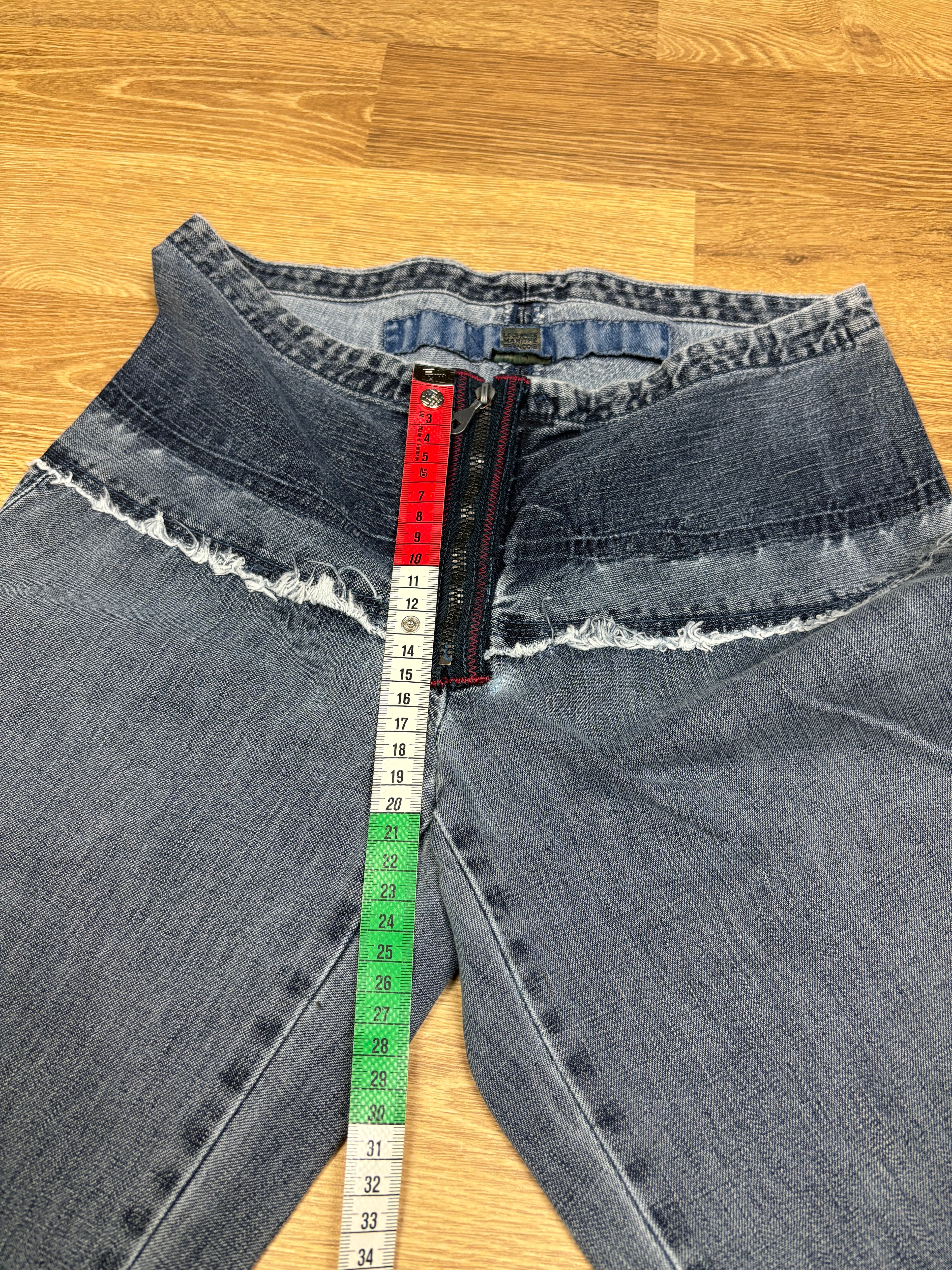 2000s Marithé François Girbaud Panelled Wide Leg Denim