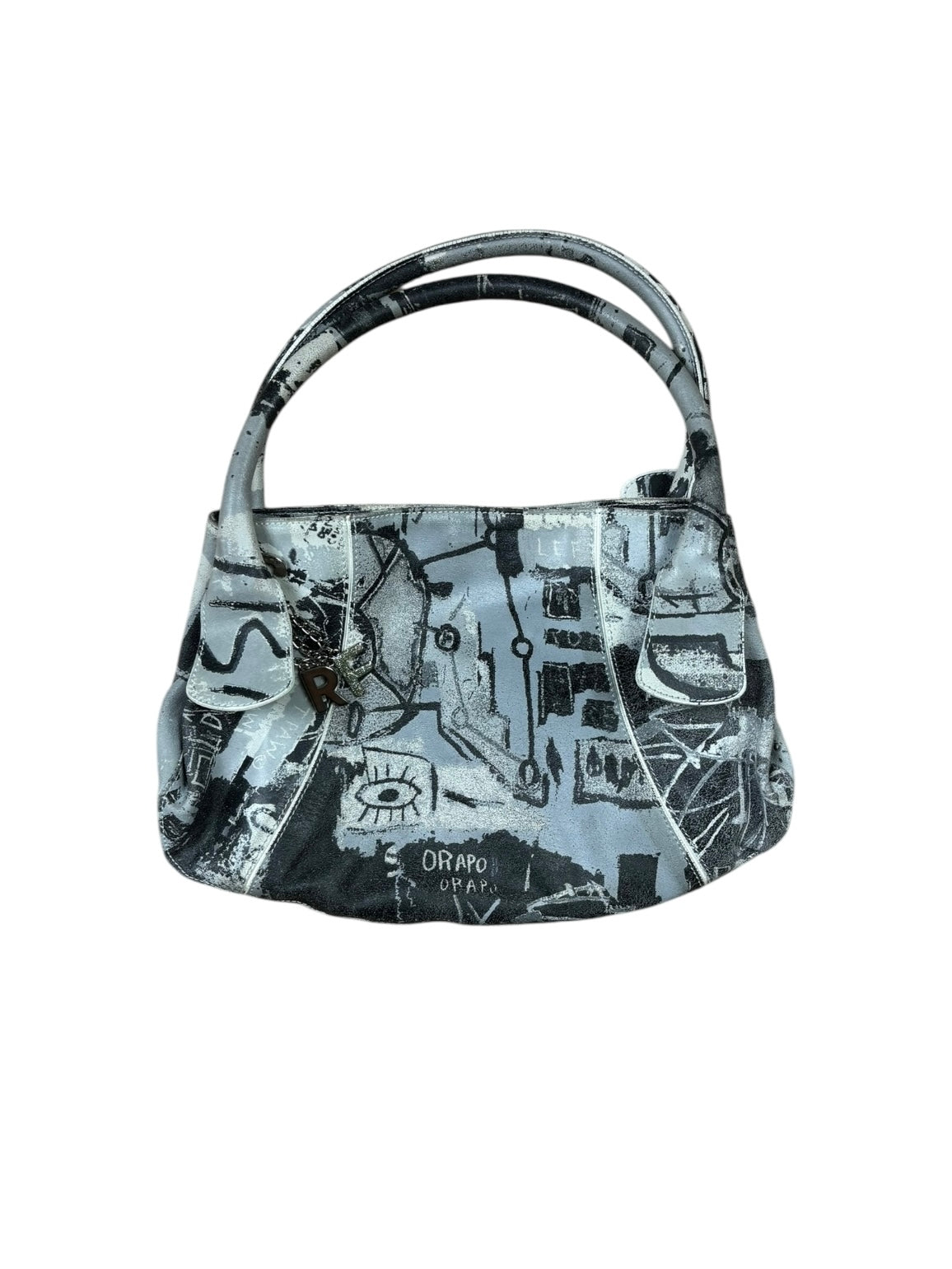Roberto Cavalli Abstract Leather Handbag