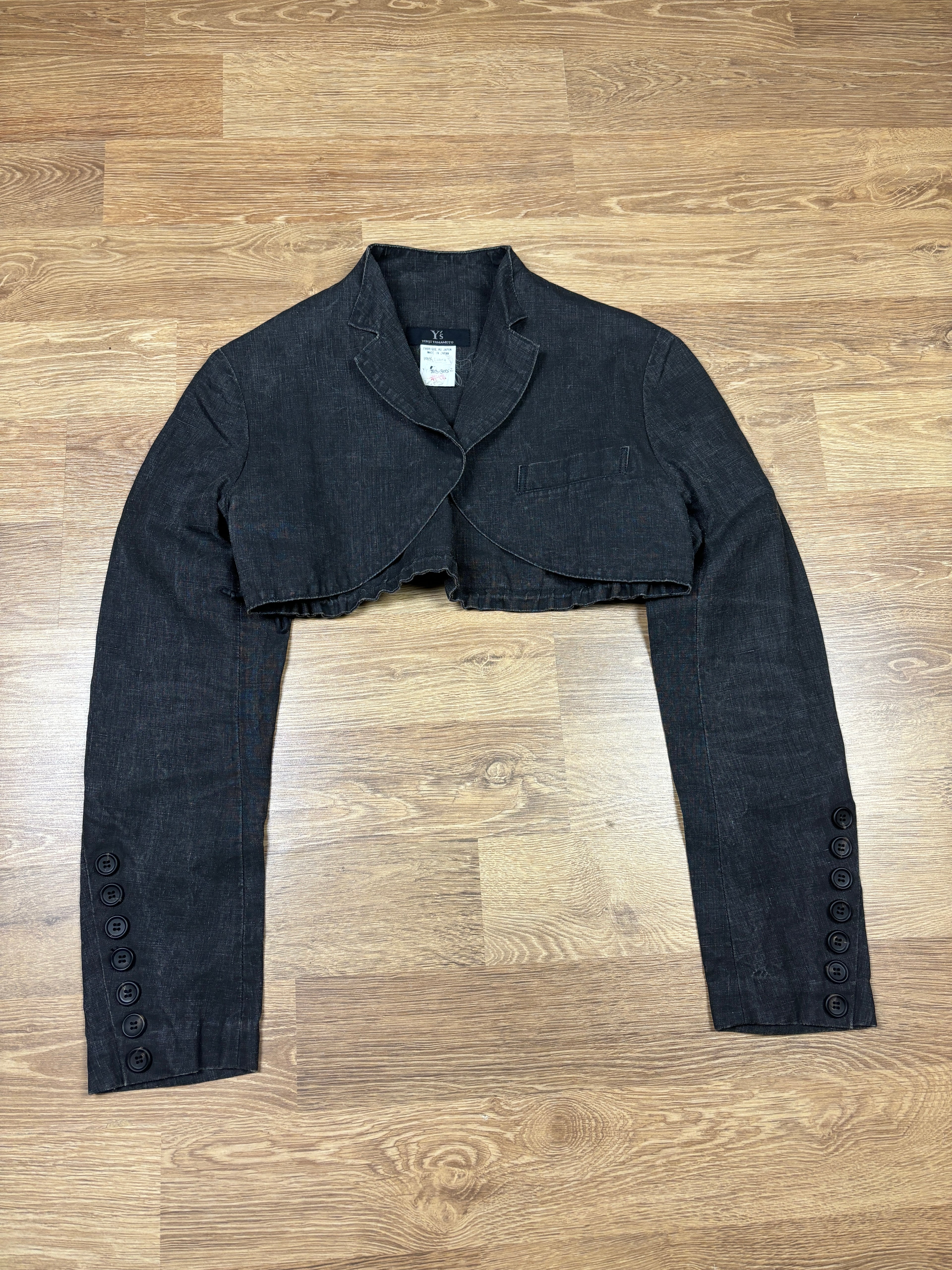 Y’s by Yohji Yamamoto Cropped Linen Jacket