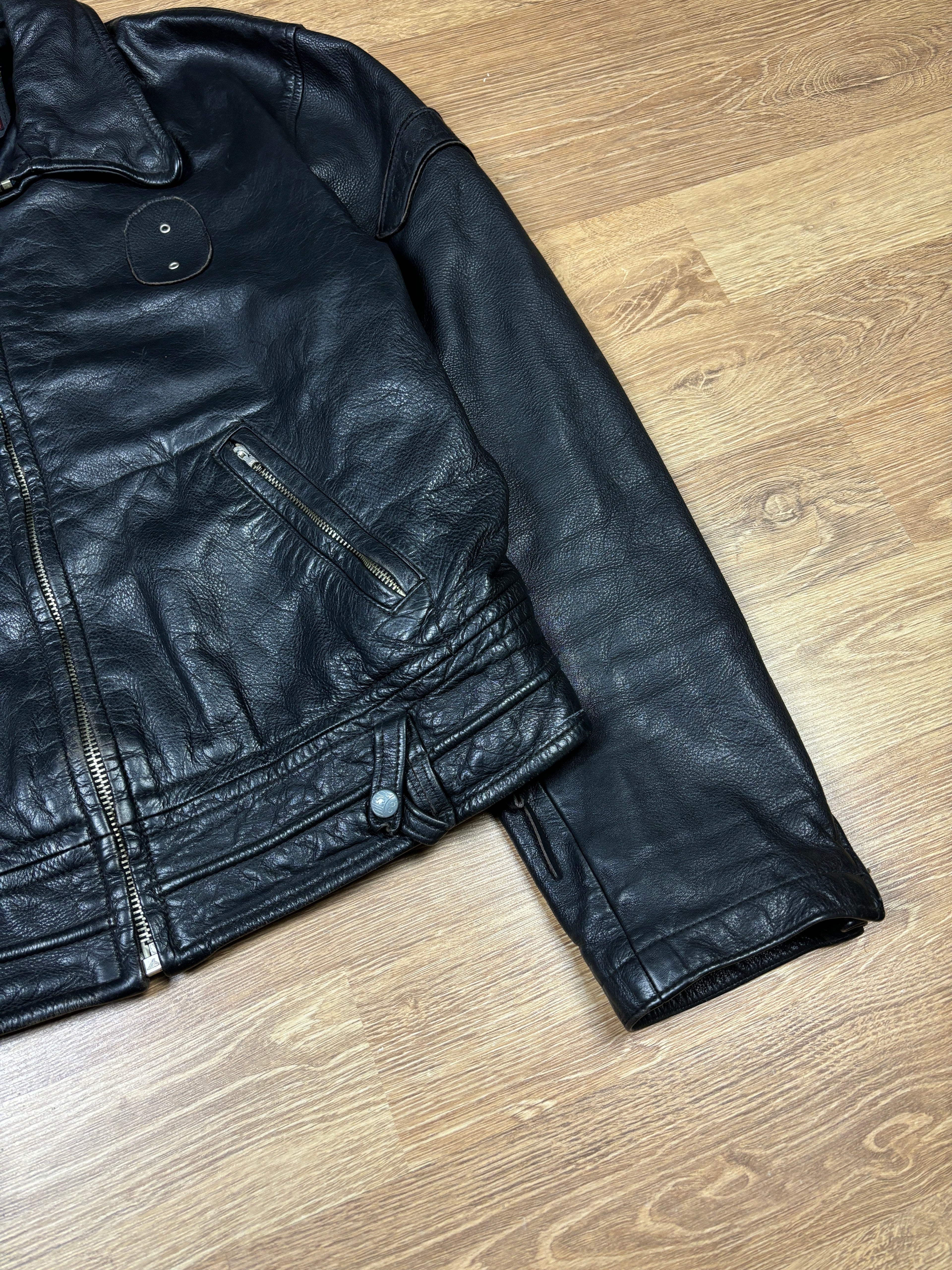 Chaqueta de cuero resistente de piel de vacuno Diesel vintage