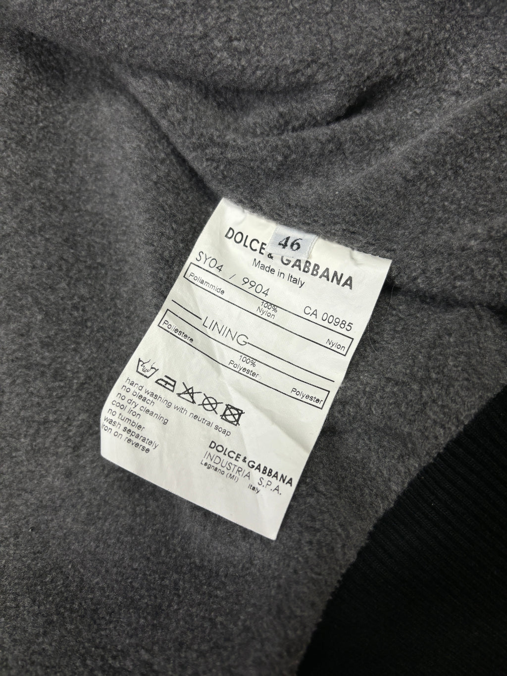 2000s Dolce & Gabbana Military Patch Nylon Bomber Jacket