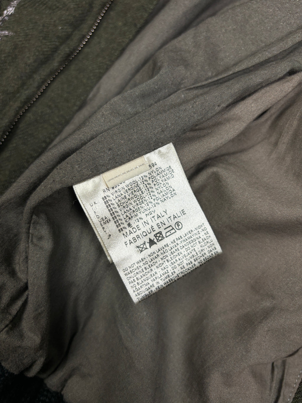 Diesel Black Gold Embroidered Wool Jacket