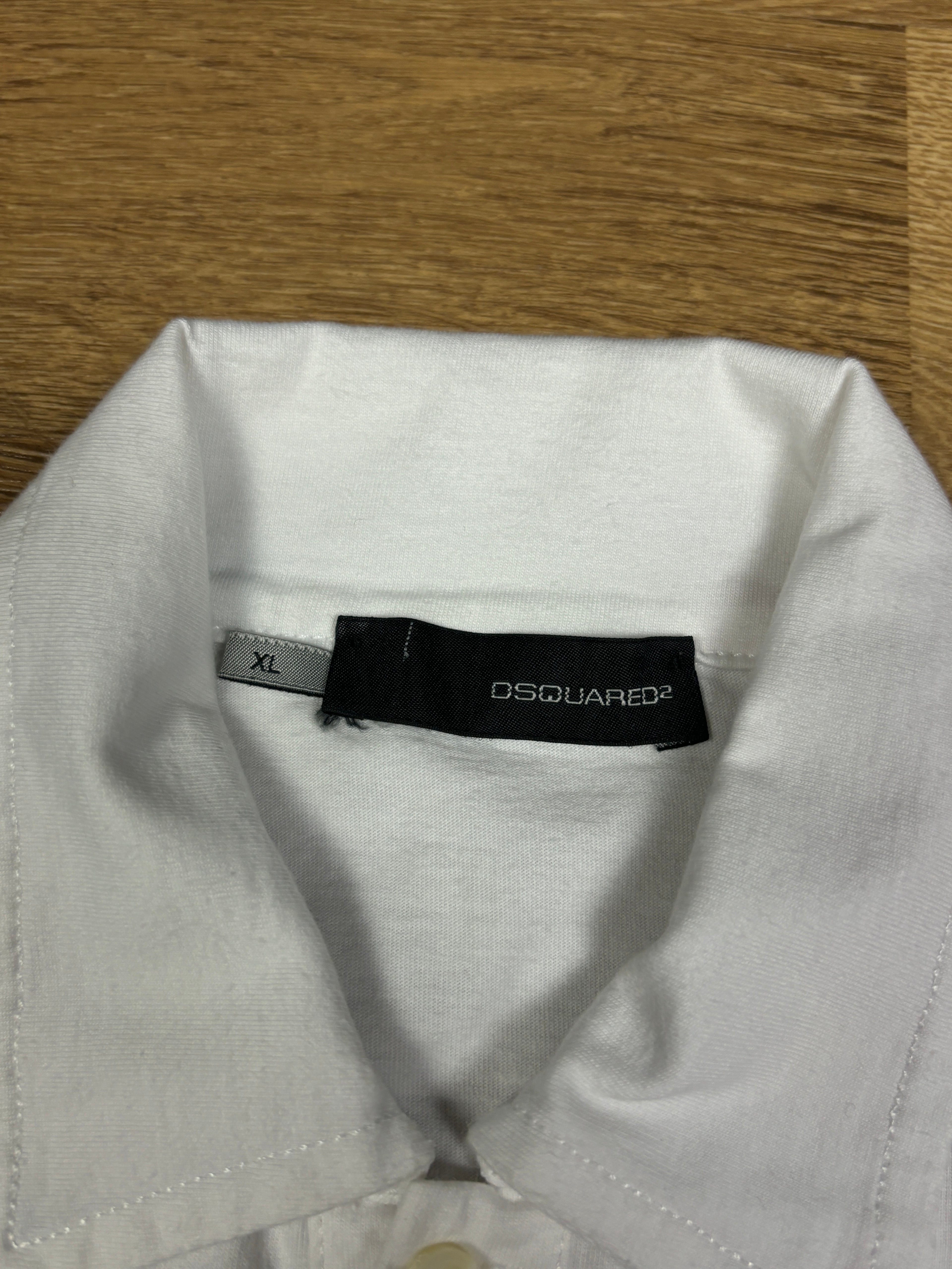 2000s Dsquared2 “You Rock Dude!” Tricolor Polo Shirt