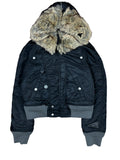 2000s Diesel Faux Fur Collar Bomber Jacket