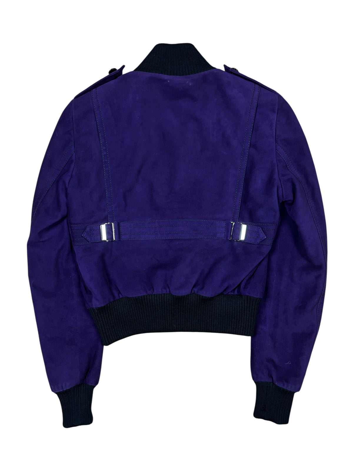 Gucci Frida Giannini Purple Suede Leather Jacket