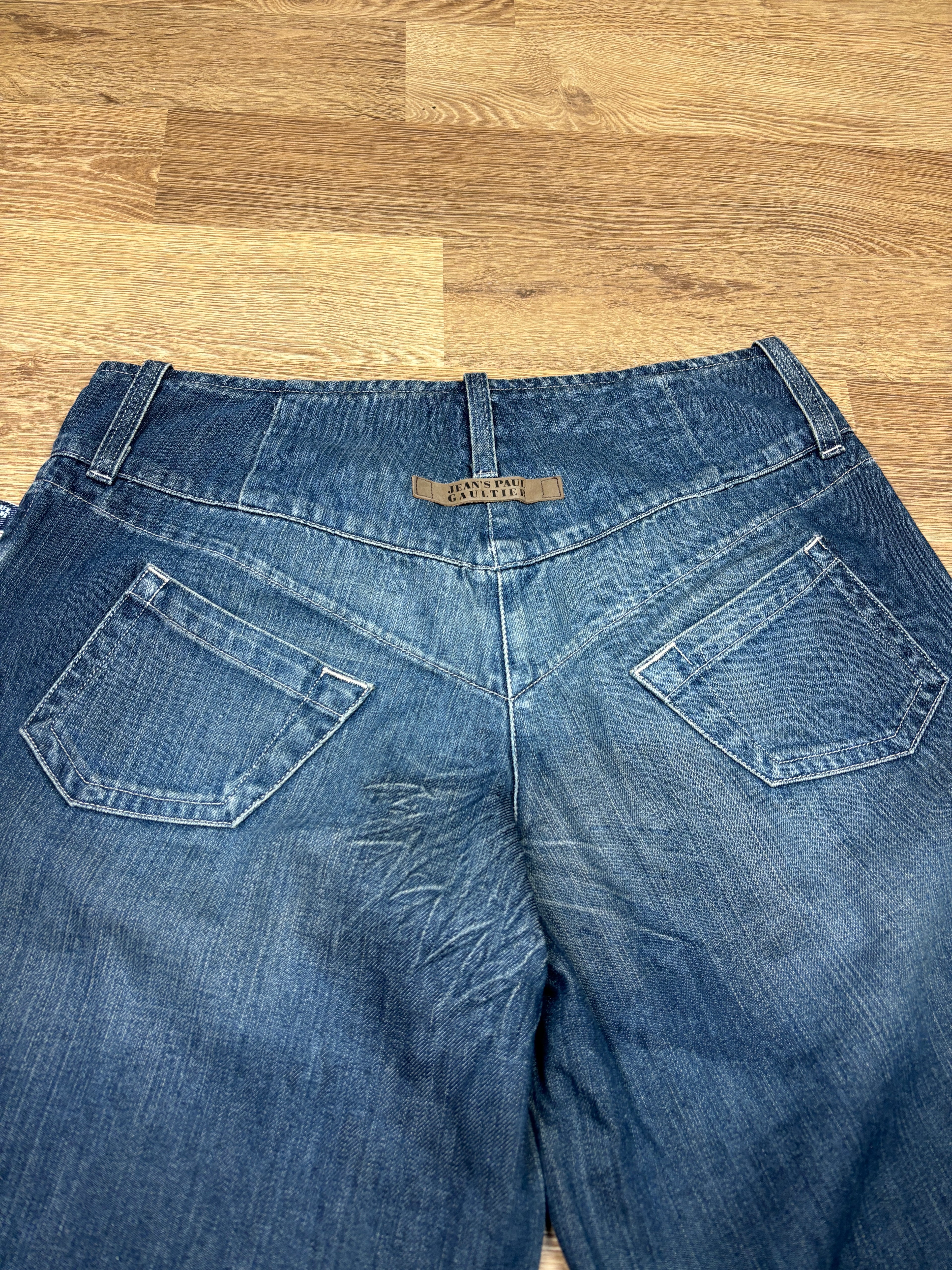 2000s Jean Paul Gaultier Wide Leg Denim Jeans