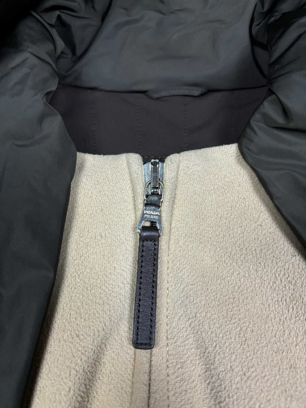 2000s Prada Fleece Scarf Jacket