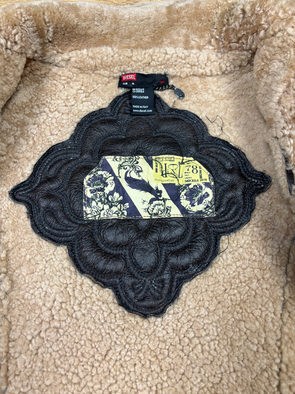 2000s Diesel Shearling Leather Aviator Jacket