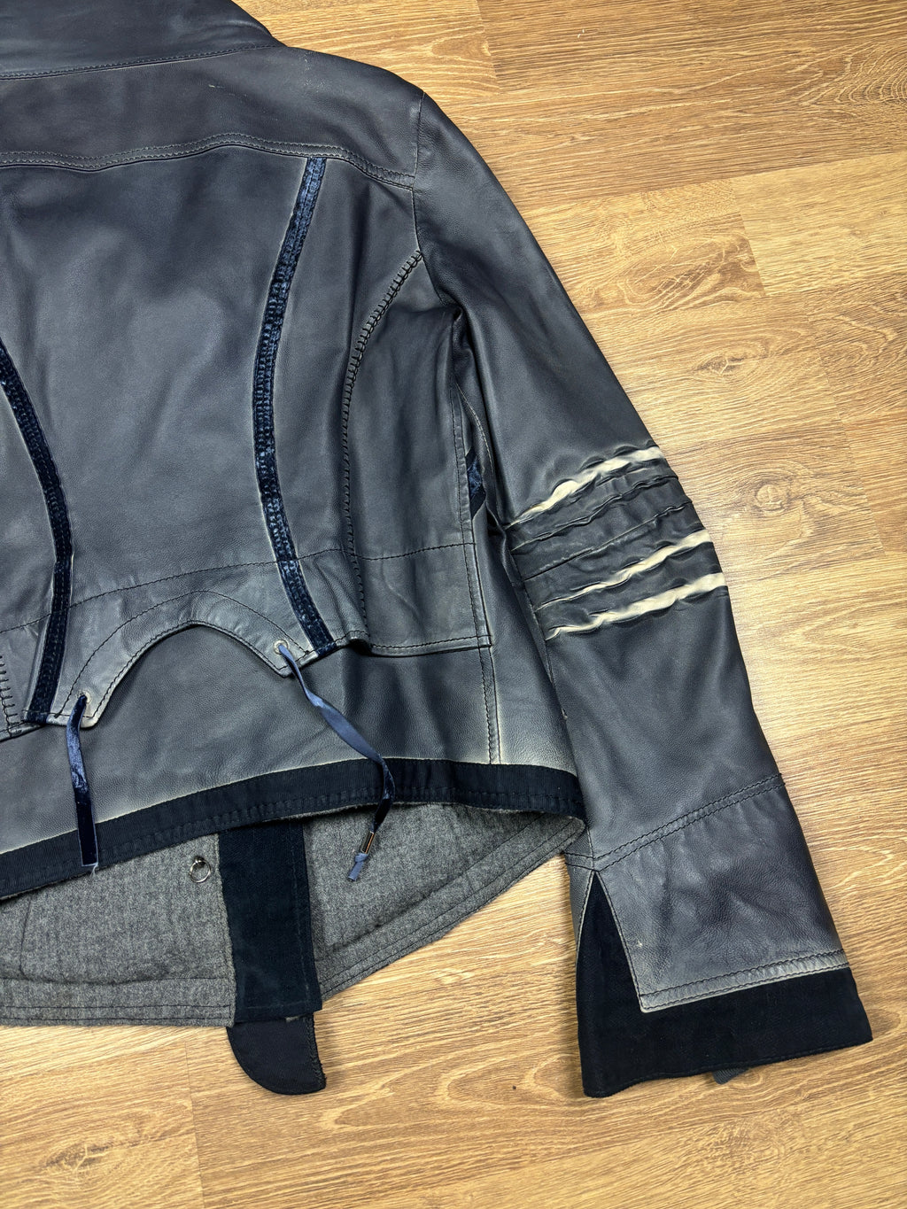 2000s Marithé + François Girbaud Lamb Leather Bondage Strap Jacket