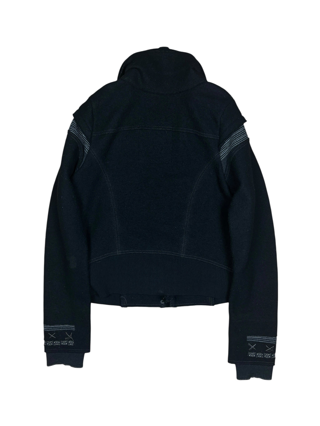 2000s Marithé François Girbaud High Neck Wool Jacket