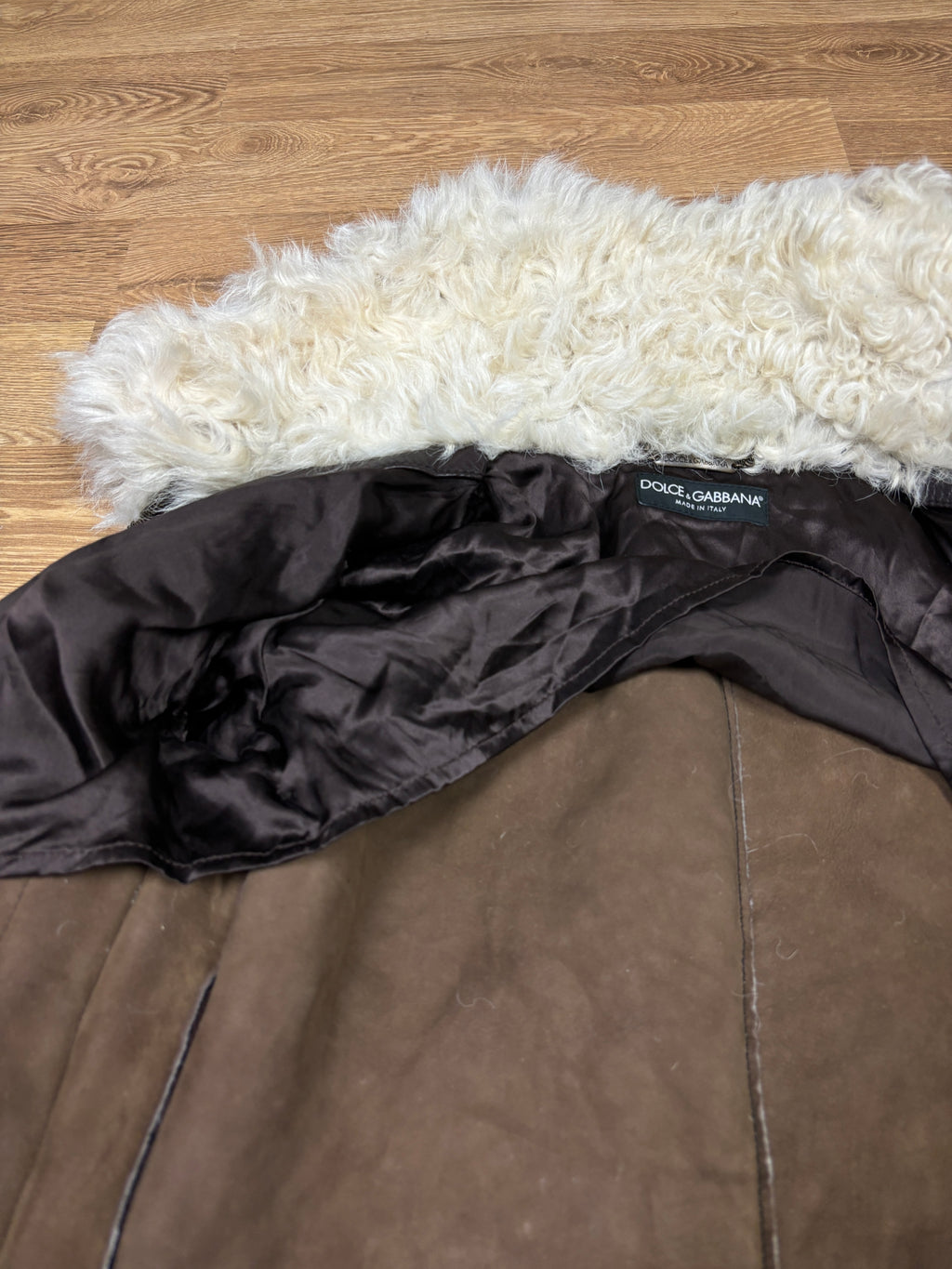 Dolce & Gabbana Lamb Leather Shearling Jacket