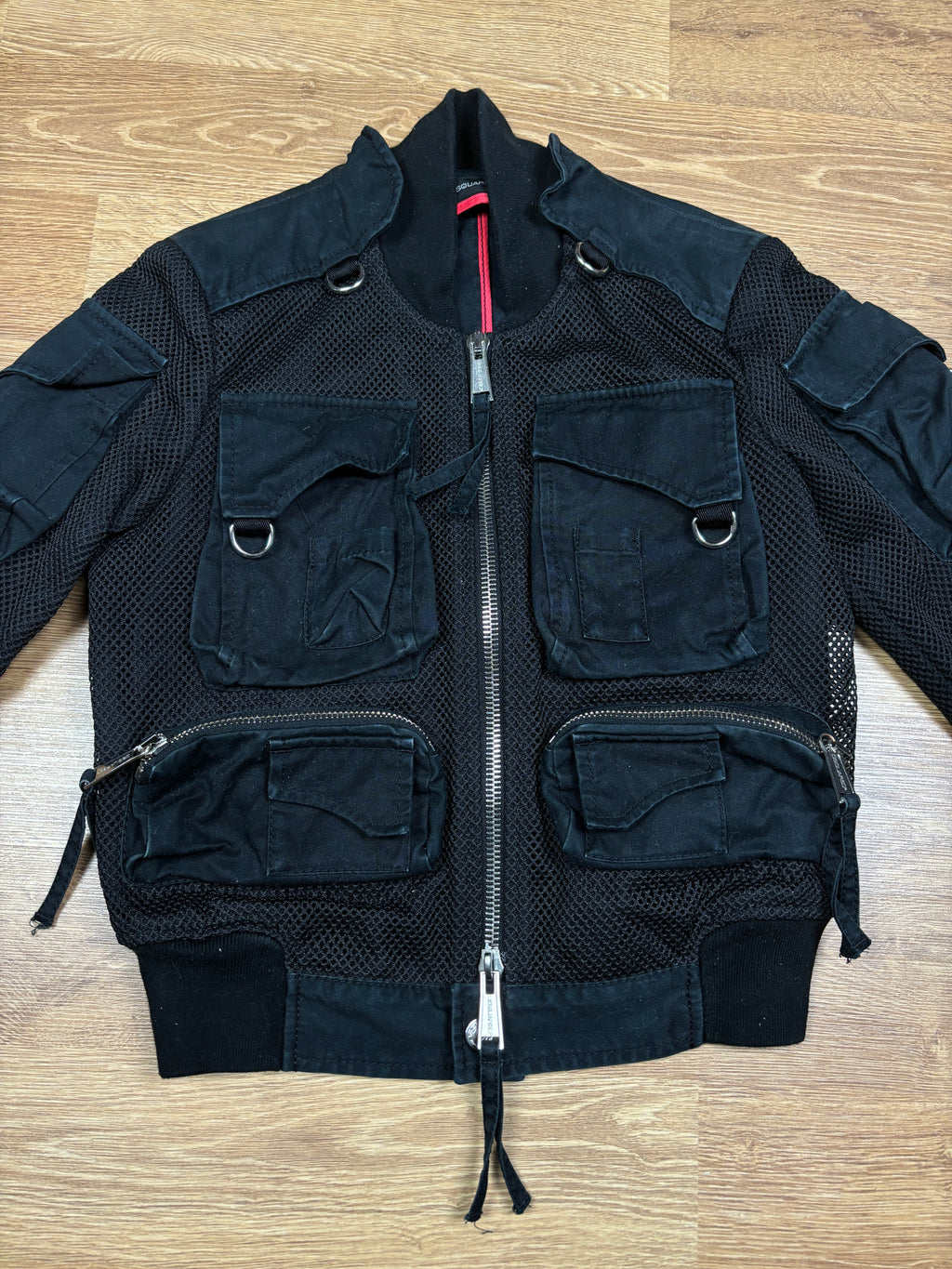 Chaqueta bomber utilitaria de malla táctica Dsquared2 de los 2000