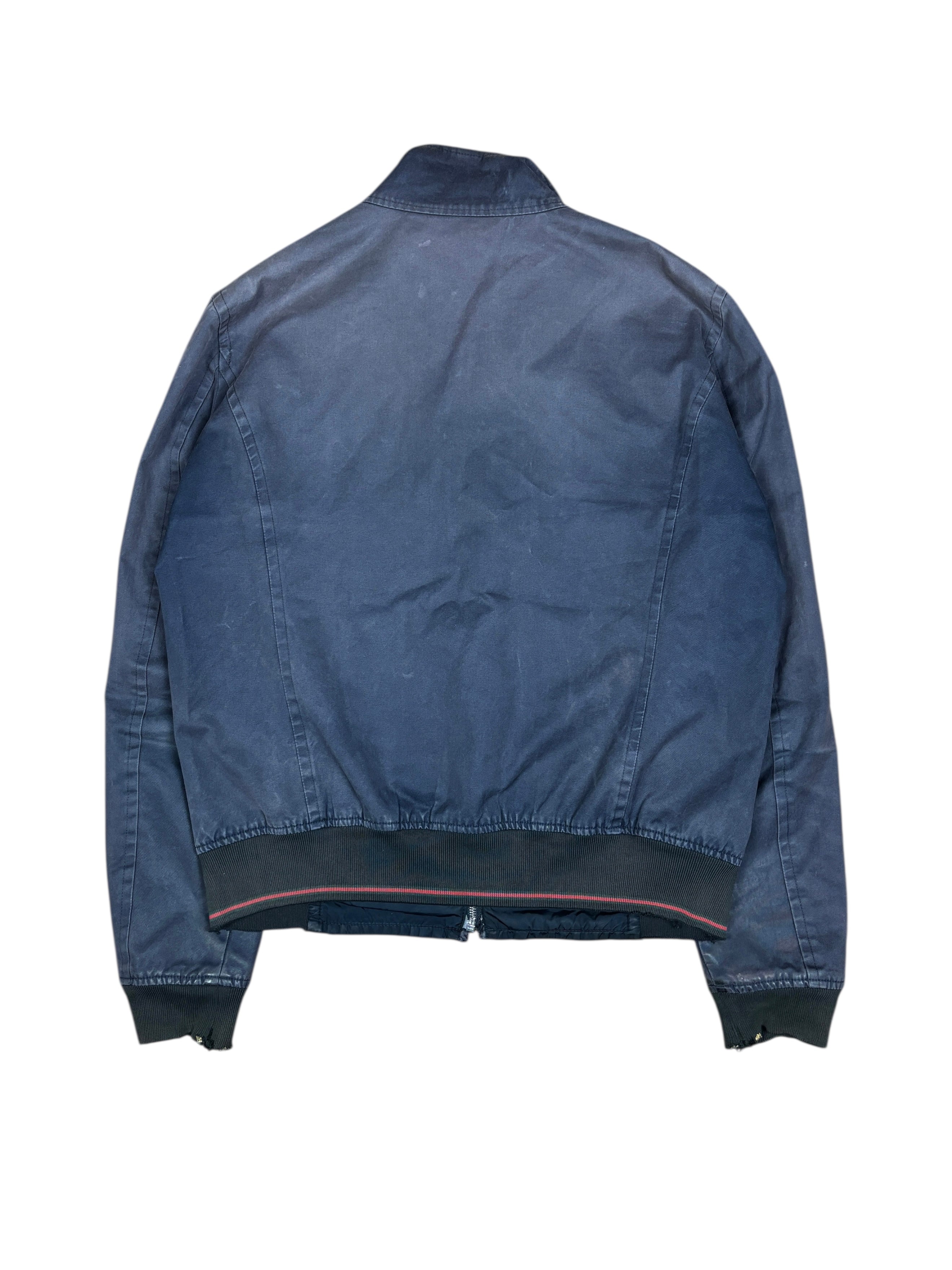 Gucci 2000s Cotton Biker Jacket Navy