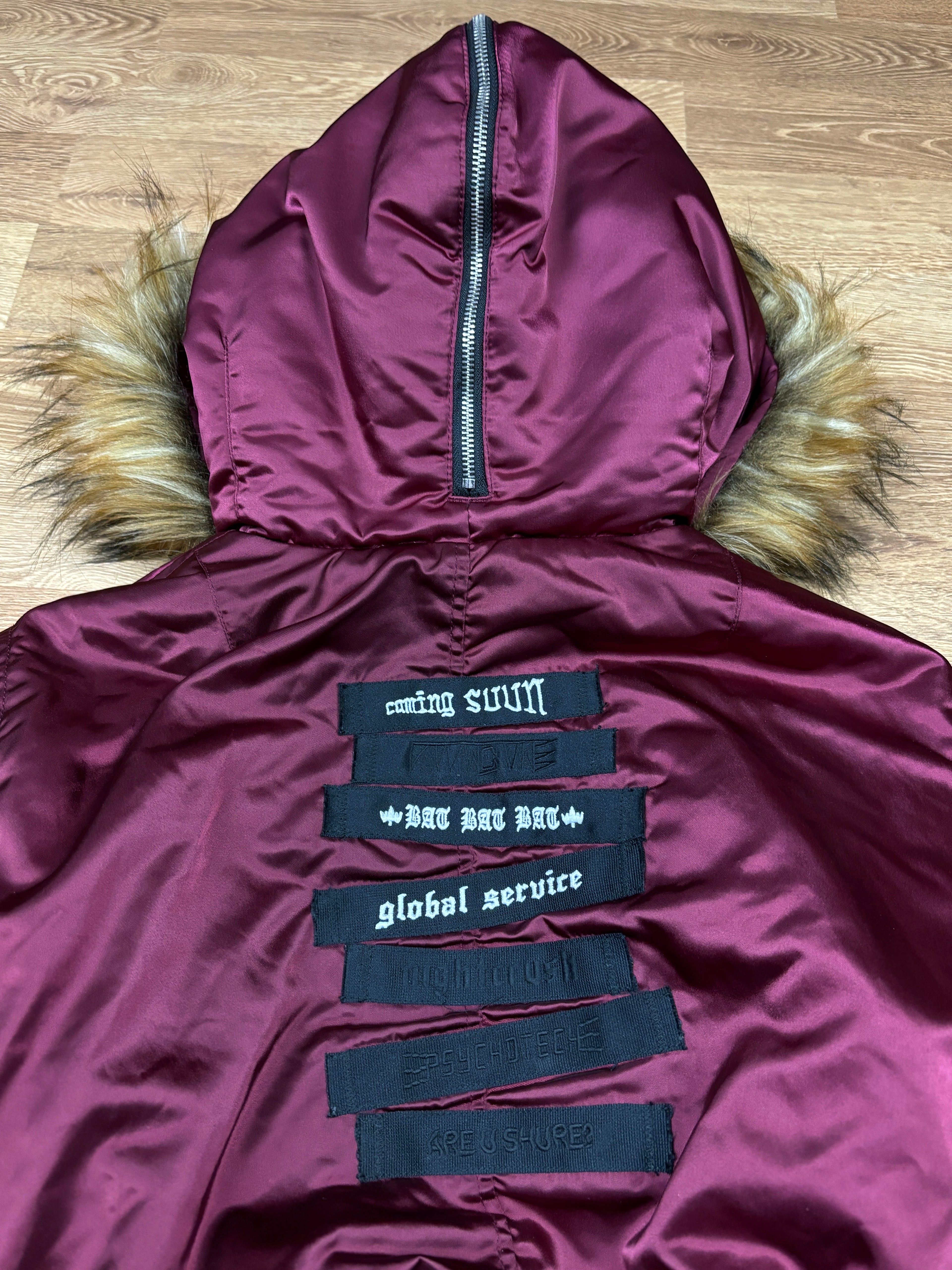 Diesel Faux Fur Zipper Hood Bomber Jacket