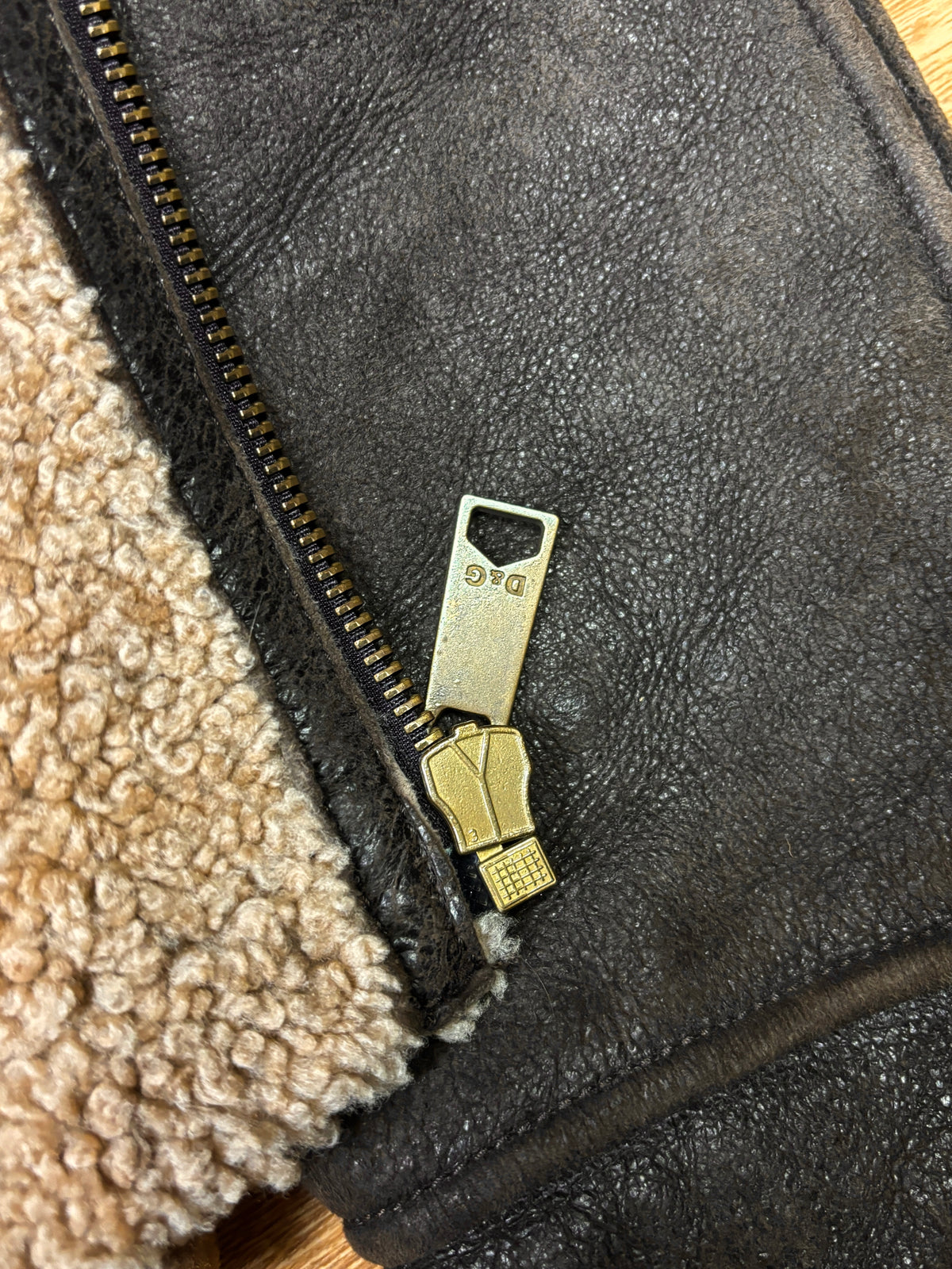 2000s Dolce & Gabbana Leather Shearling Biker Jacket