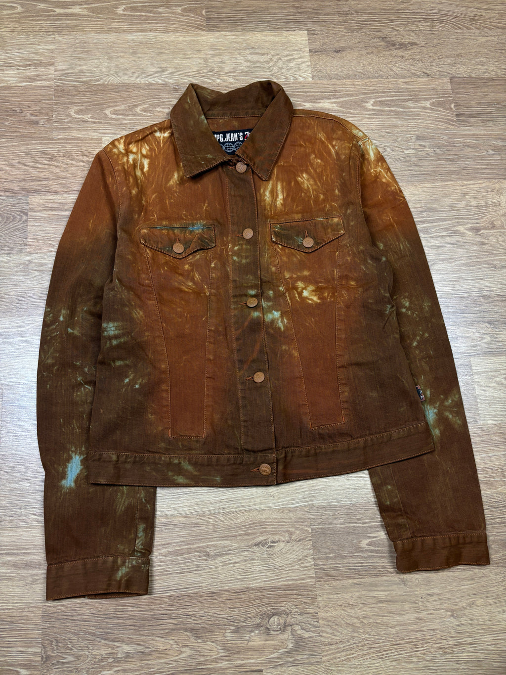2000s Jean Paul Gaultier Flame Dyed Denim Jacket