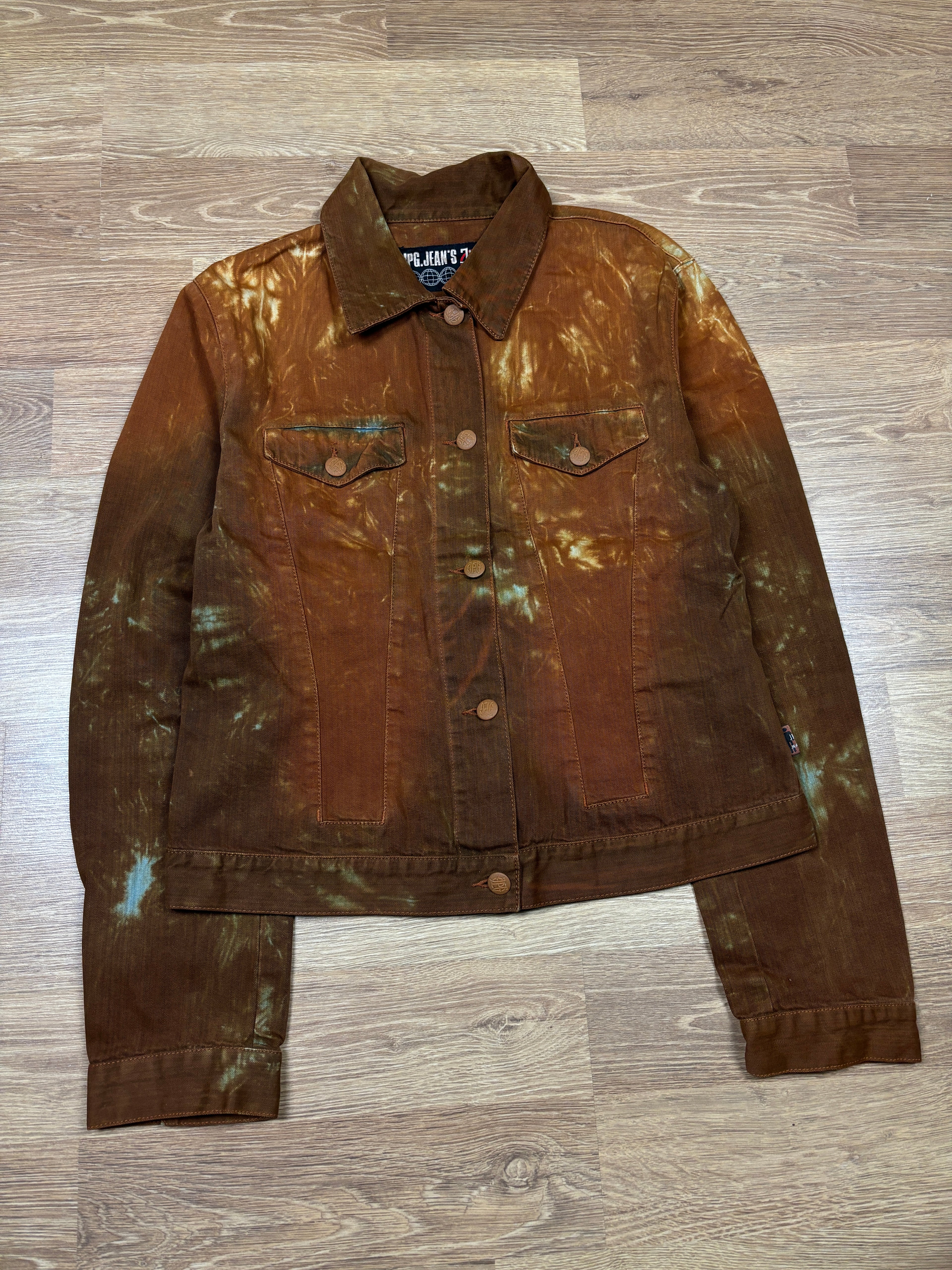 2000s Jean Paul Gaultier Flame Dyed Denim Jacket