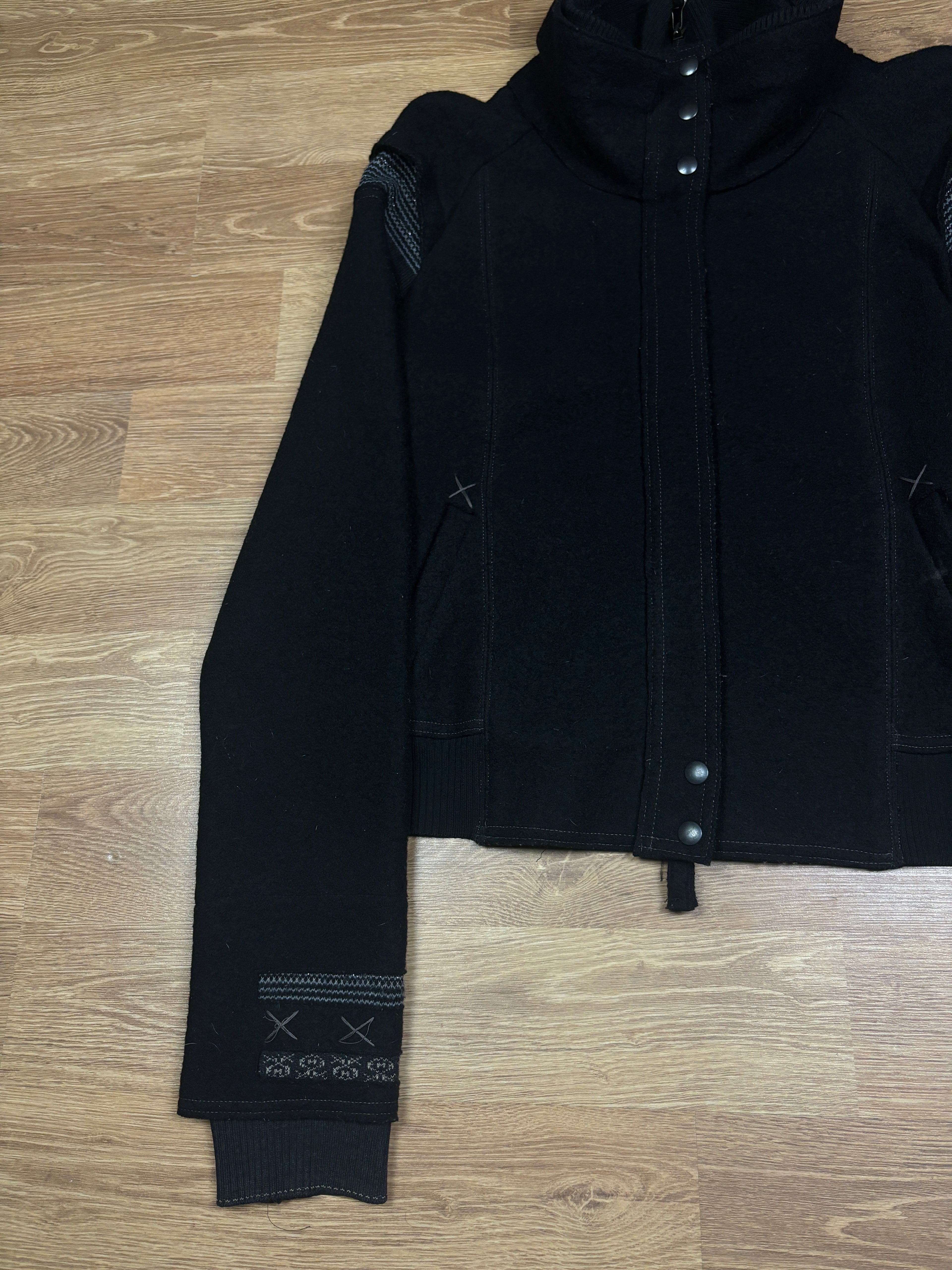 2000s Marithé François Girbaud High Neck Wool Jacket