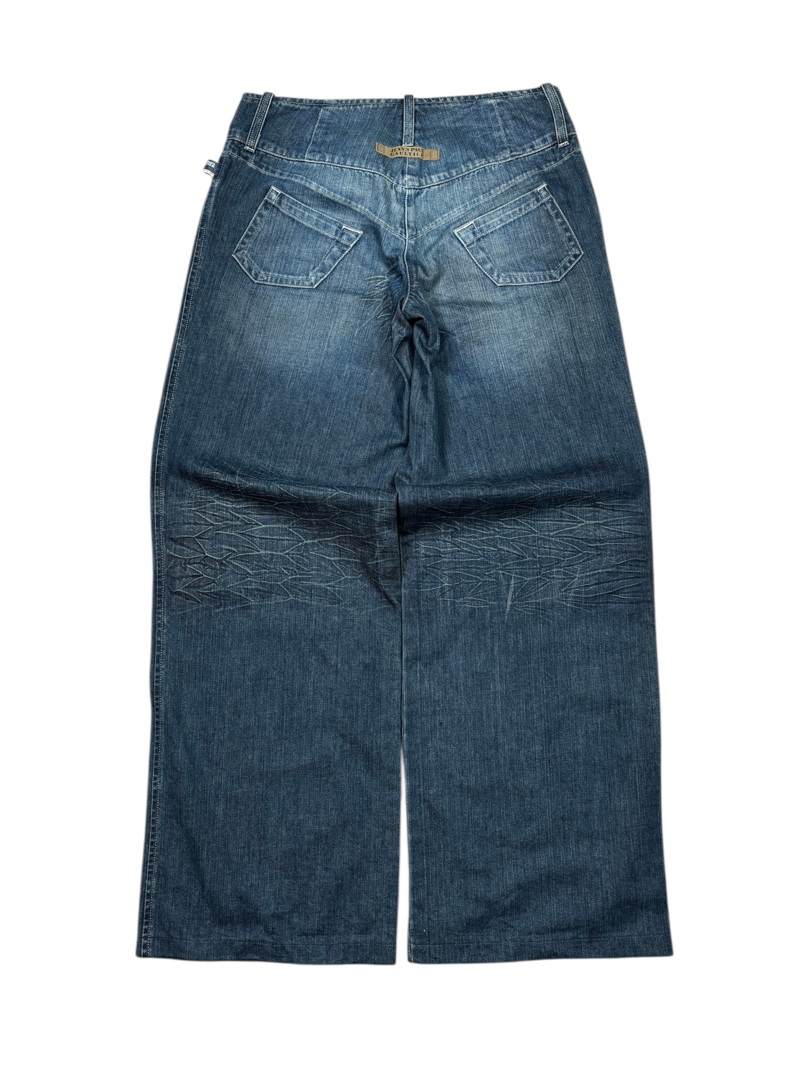 2000s Jean Paul Gaultier Wide Leg Denim Jeans
