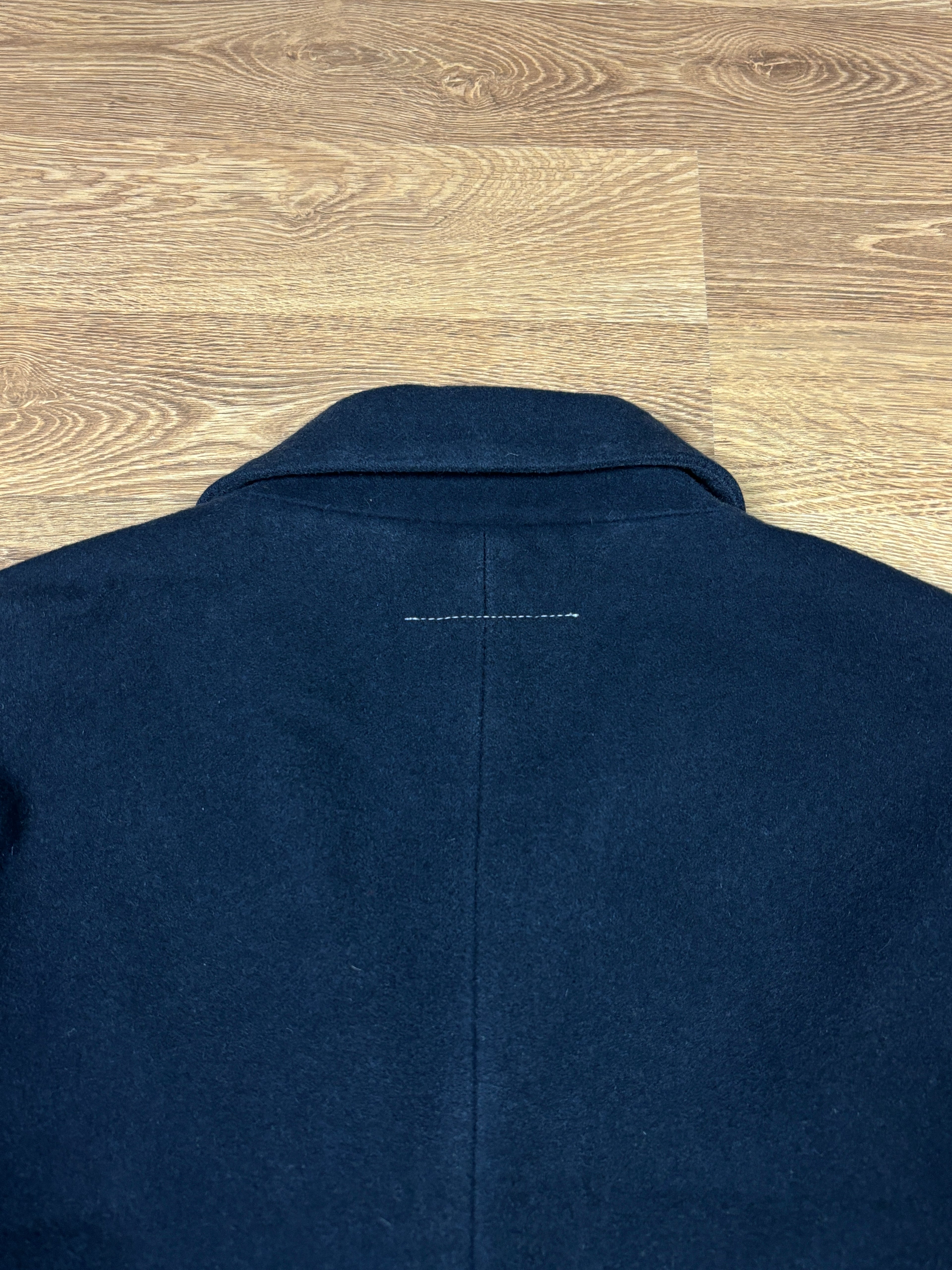 MM6 Maison Martin Margiela Navy Wool Coat