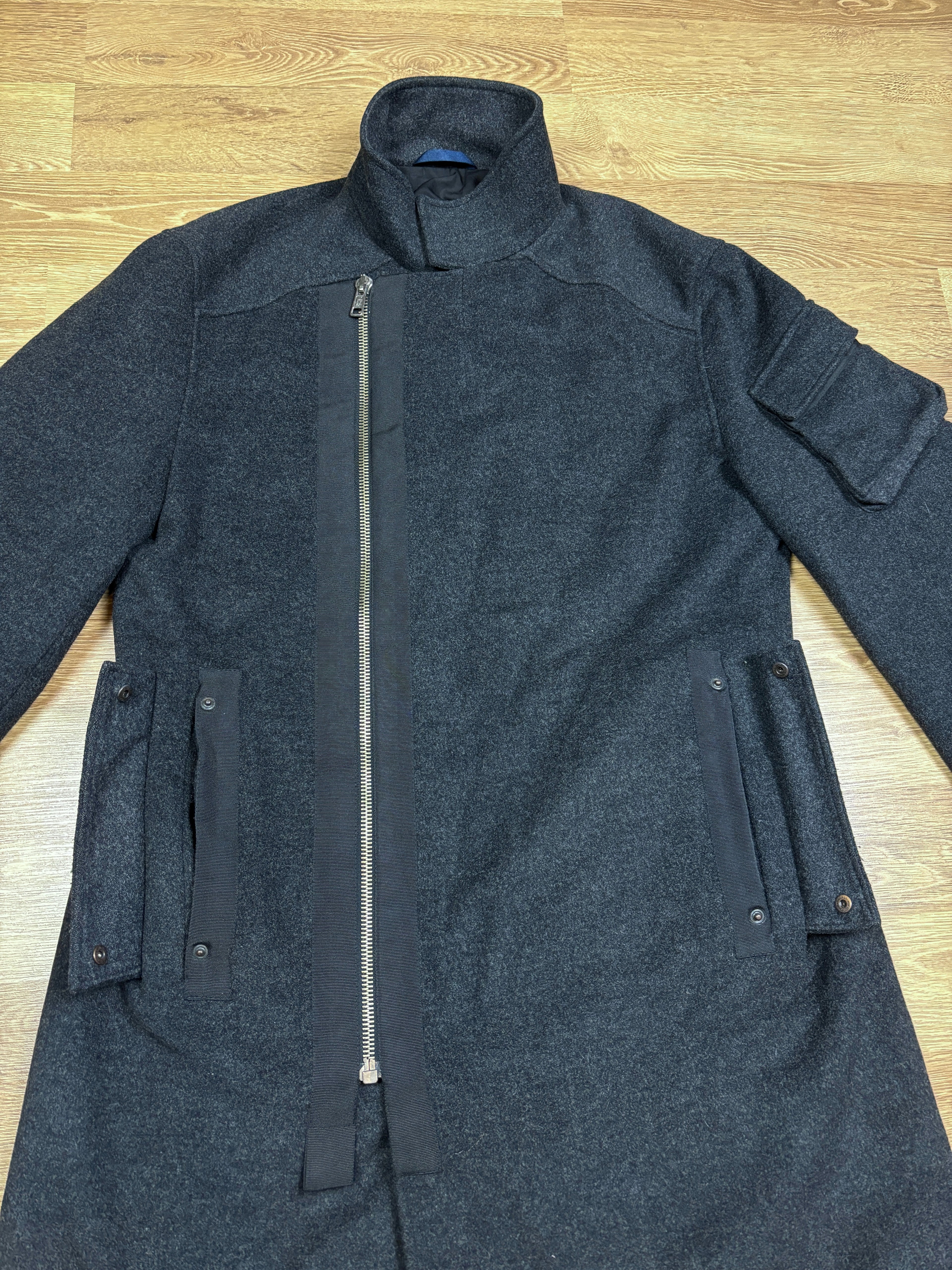 Abrigo asimétrico de lana vintage Kenzo Homme