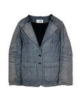 MM6 Maison Martin Margiela Washed Raw Edge Cotton Blazer