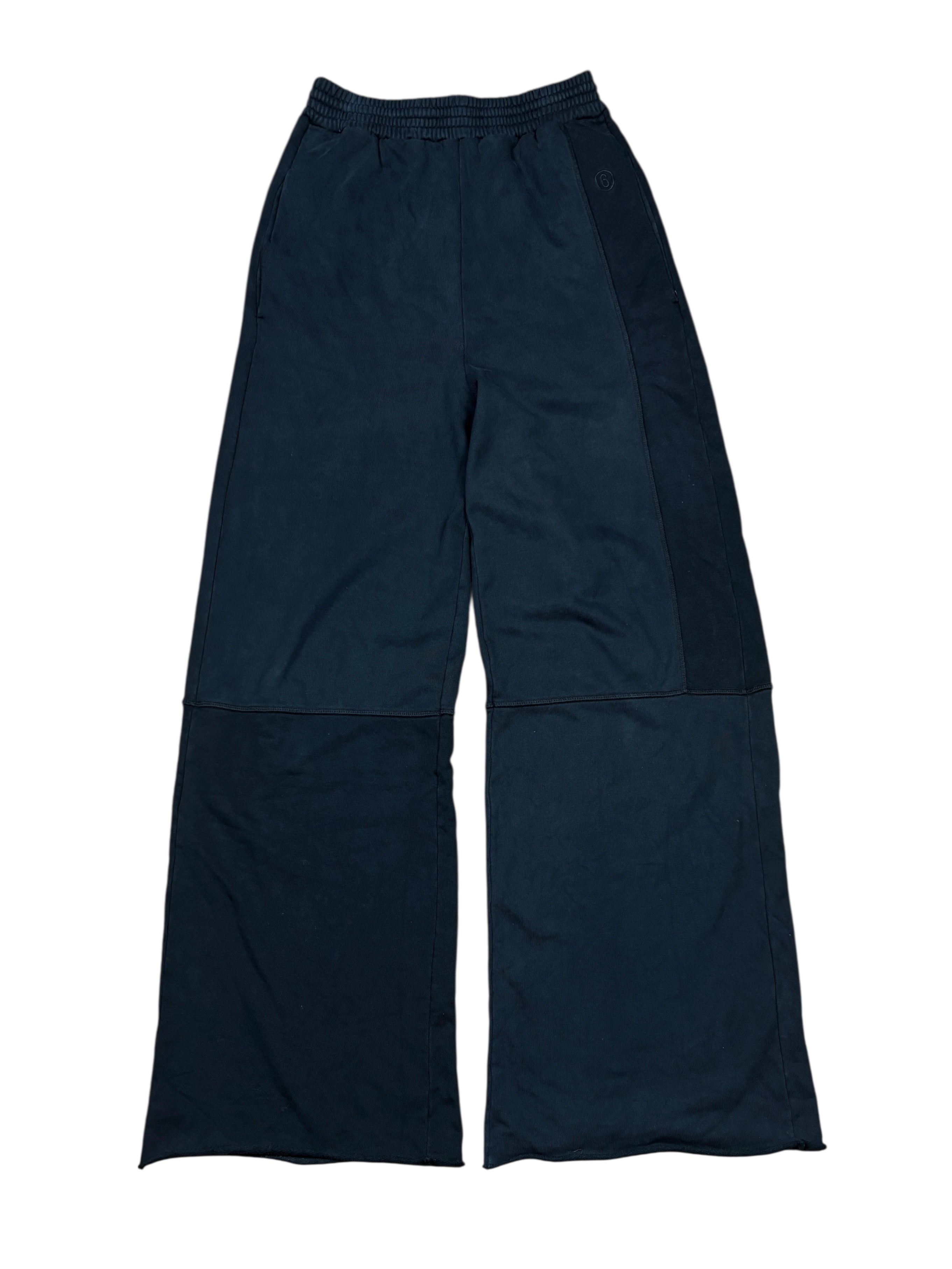 SS2022 Maison Margiela MM6 Black Elongated Panel Sweatpants