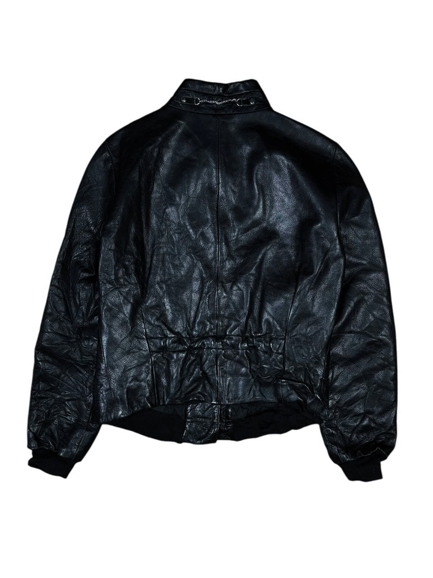 Marithé François Girbaud FW2002 Runway Crinkled Leather Jacket