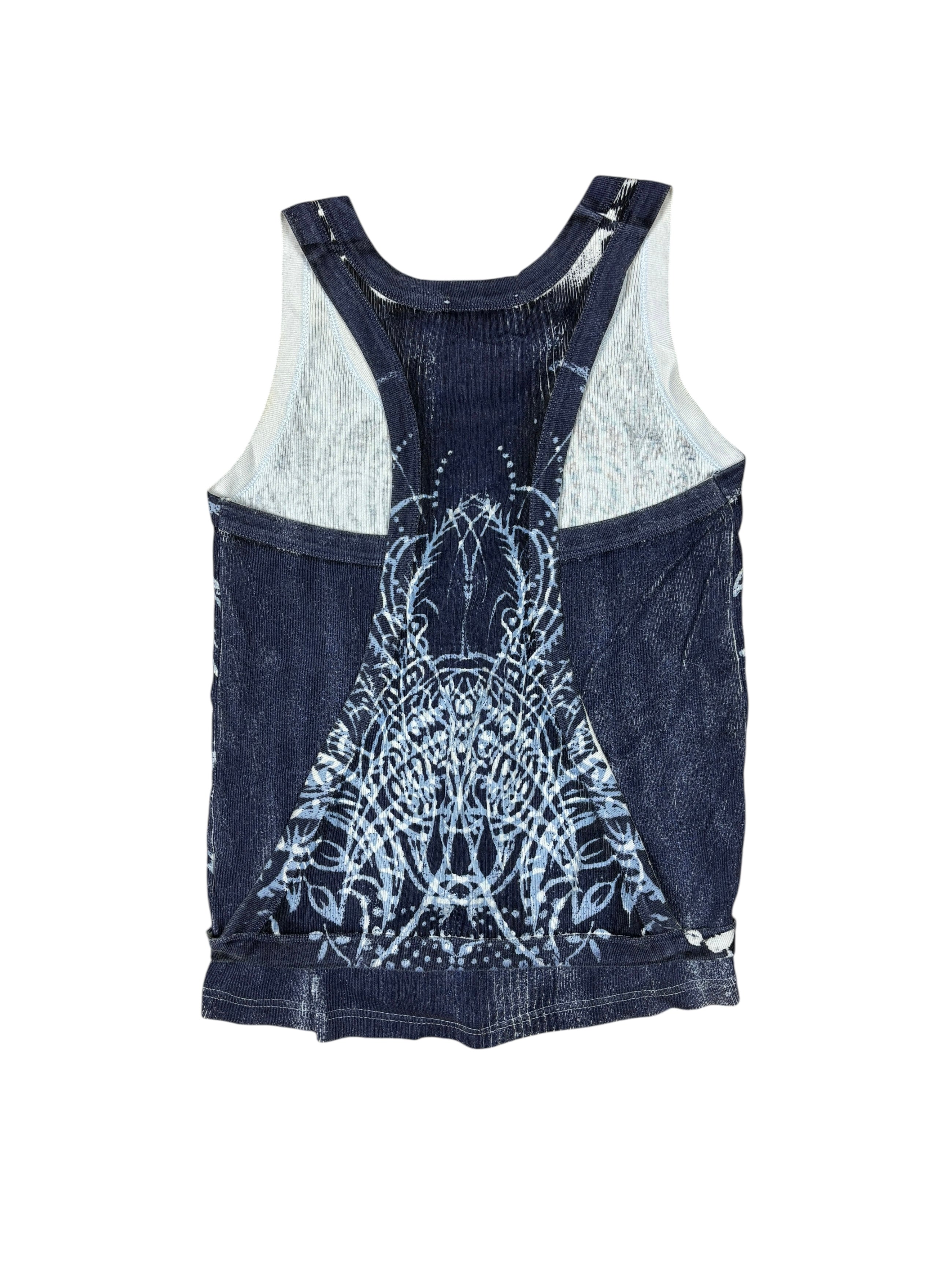 2000s Kenzo Printed Tie Hem Tank Top