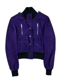 Gucci Frida Giannini Purple Suede Leather Jacket