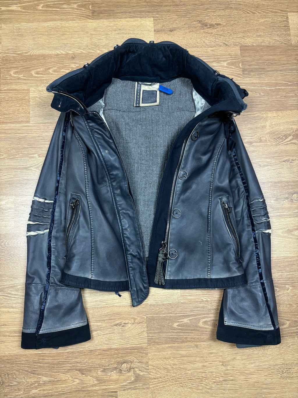 2000s Marithé + François Girbaud Lamb Leather Bondage Strap Jacket