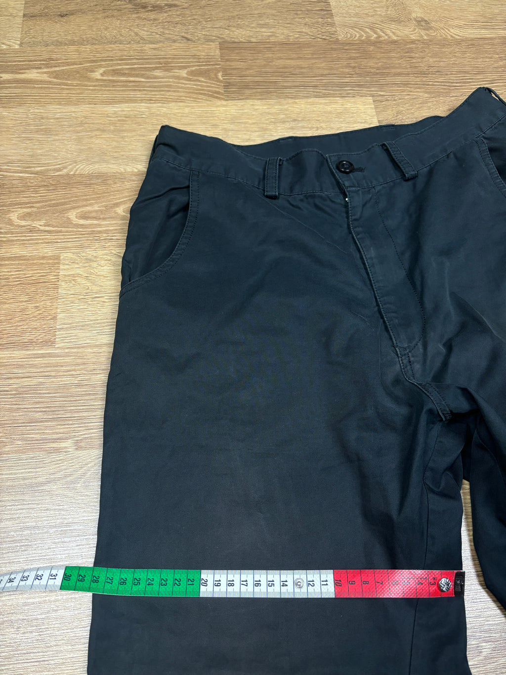 Y’s Yohji Yamamoto Black Cotton Straight Leg Trousers
