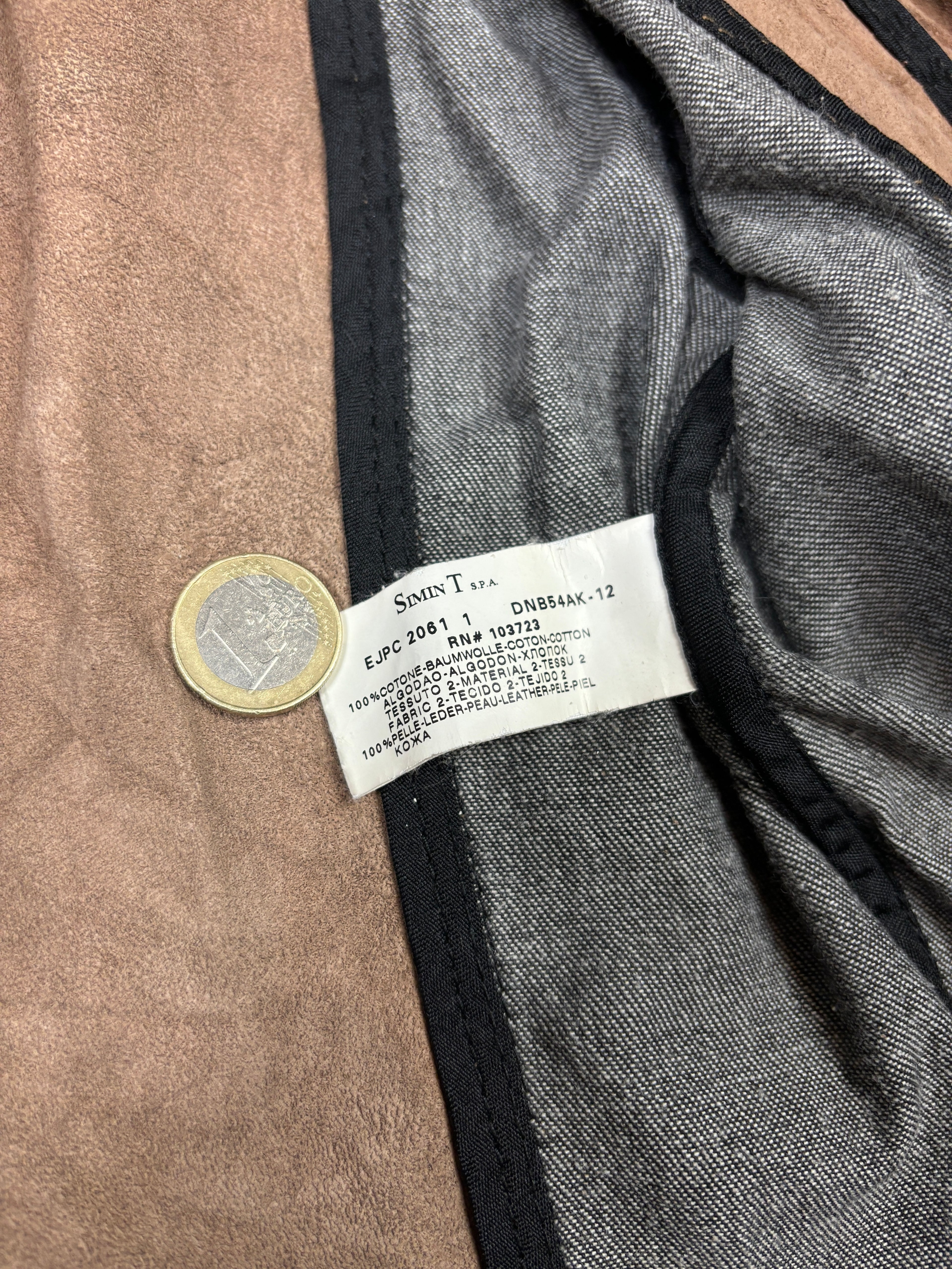 2000s Emporio Armani Denim & Leather Panel Jacket