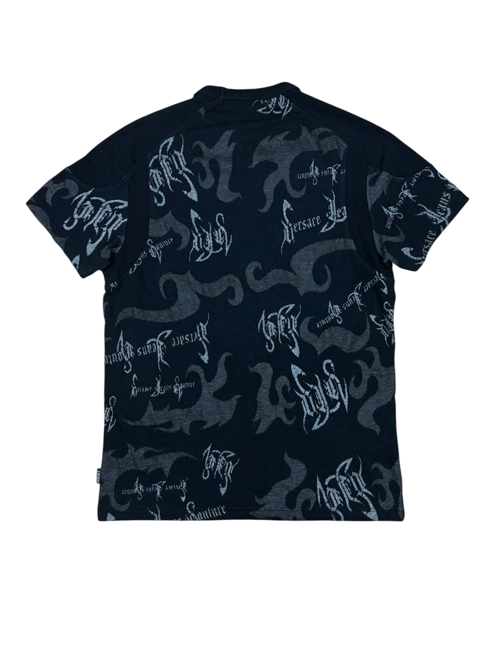2000s Versace Jeans Gothic Logo T-Shirt