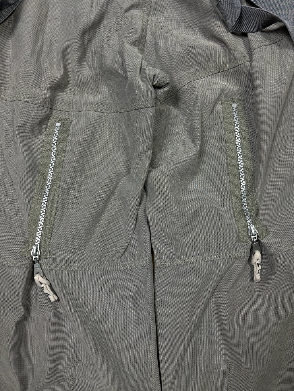 2000s Marithé François Girbaud Grey Bondage Cargo Pants