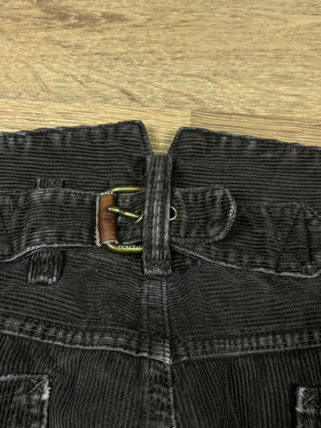 2000s Dolce & Gabbana Brown Corduroy Wide-Leg Pants