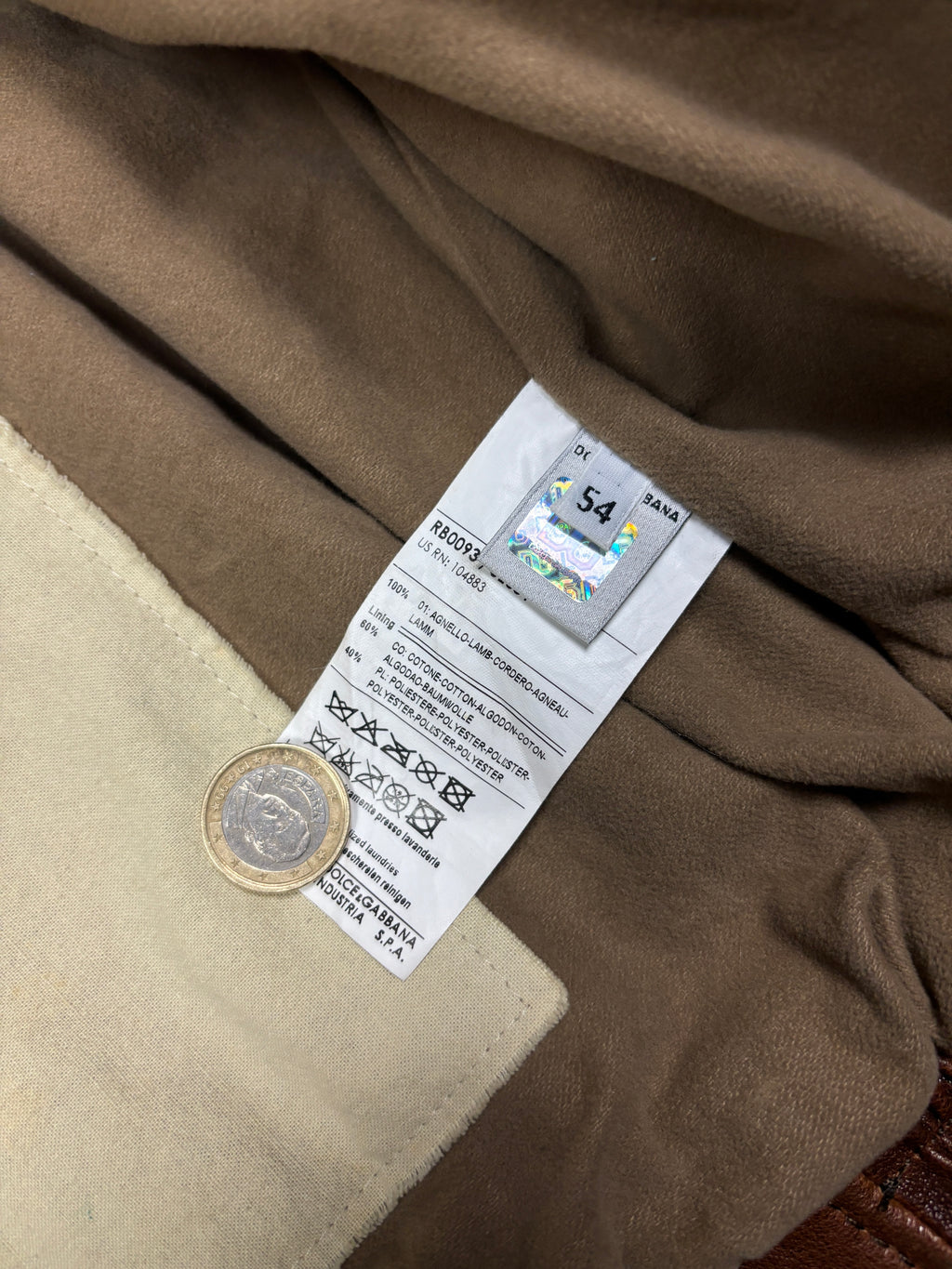 Chaqueta Bomber Dolce & Gabbana de cuero marrón "Story Of Love 1994" de los 2000