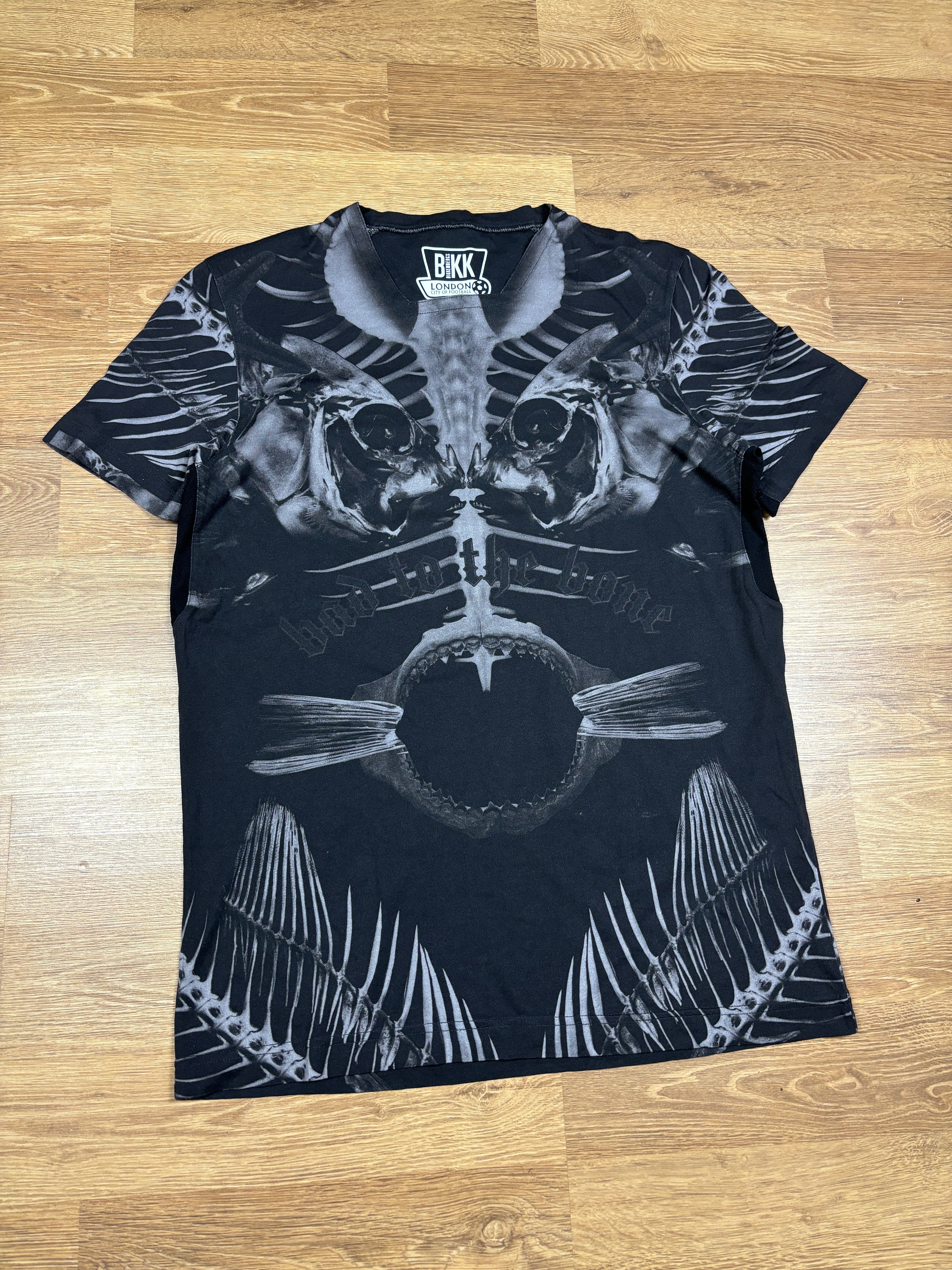 2010s Dirk Bikkembergs Skeletal Graphic T-Shirt