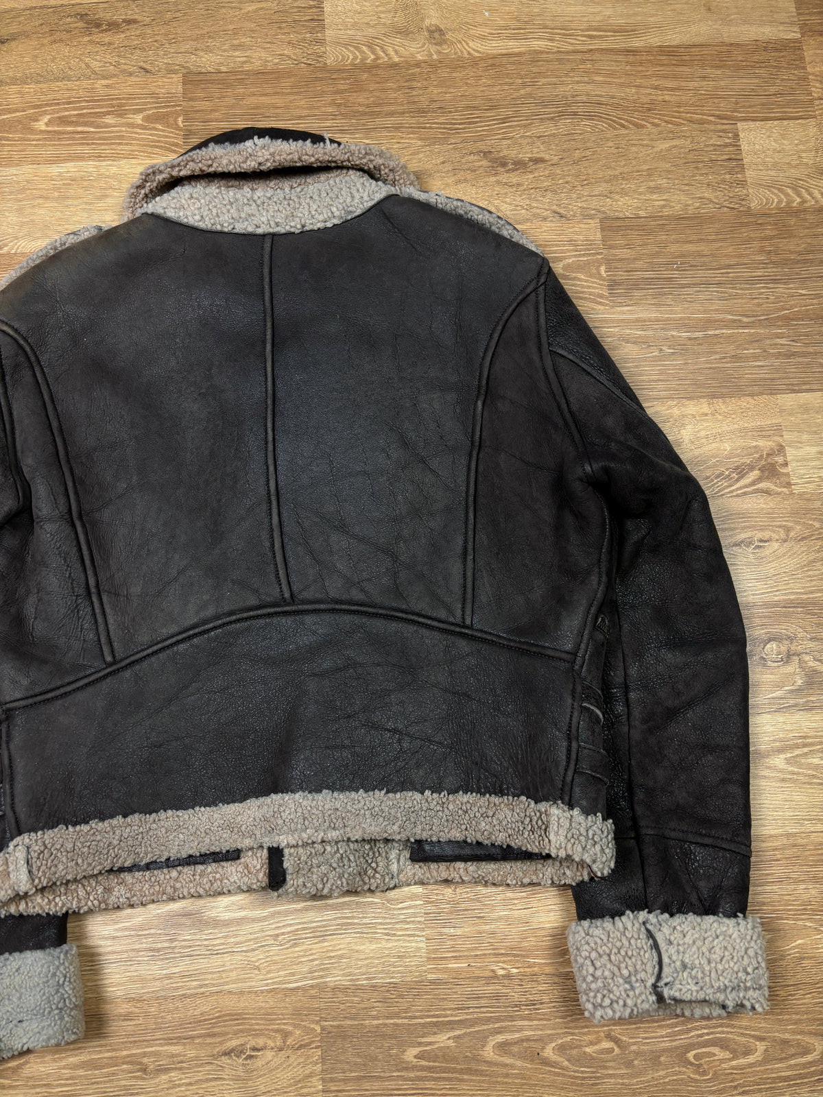 2000s Dolce & Gabbana Leather Shearling Biker Jacket